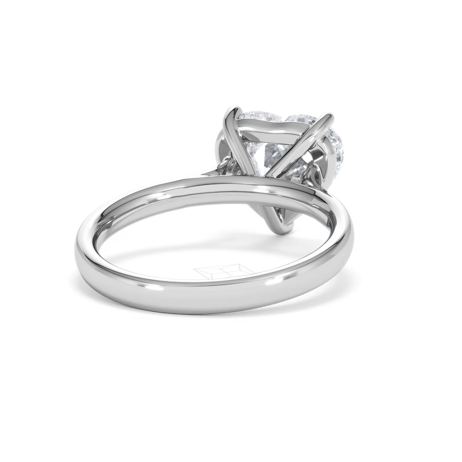 Amora Heart 3.00ct Lab Diamond Engagement Ring G/VS Set in Platinum - Image 43