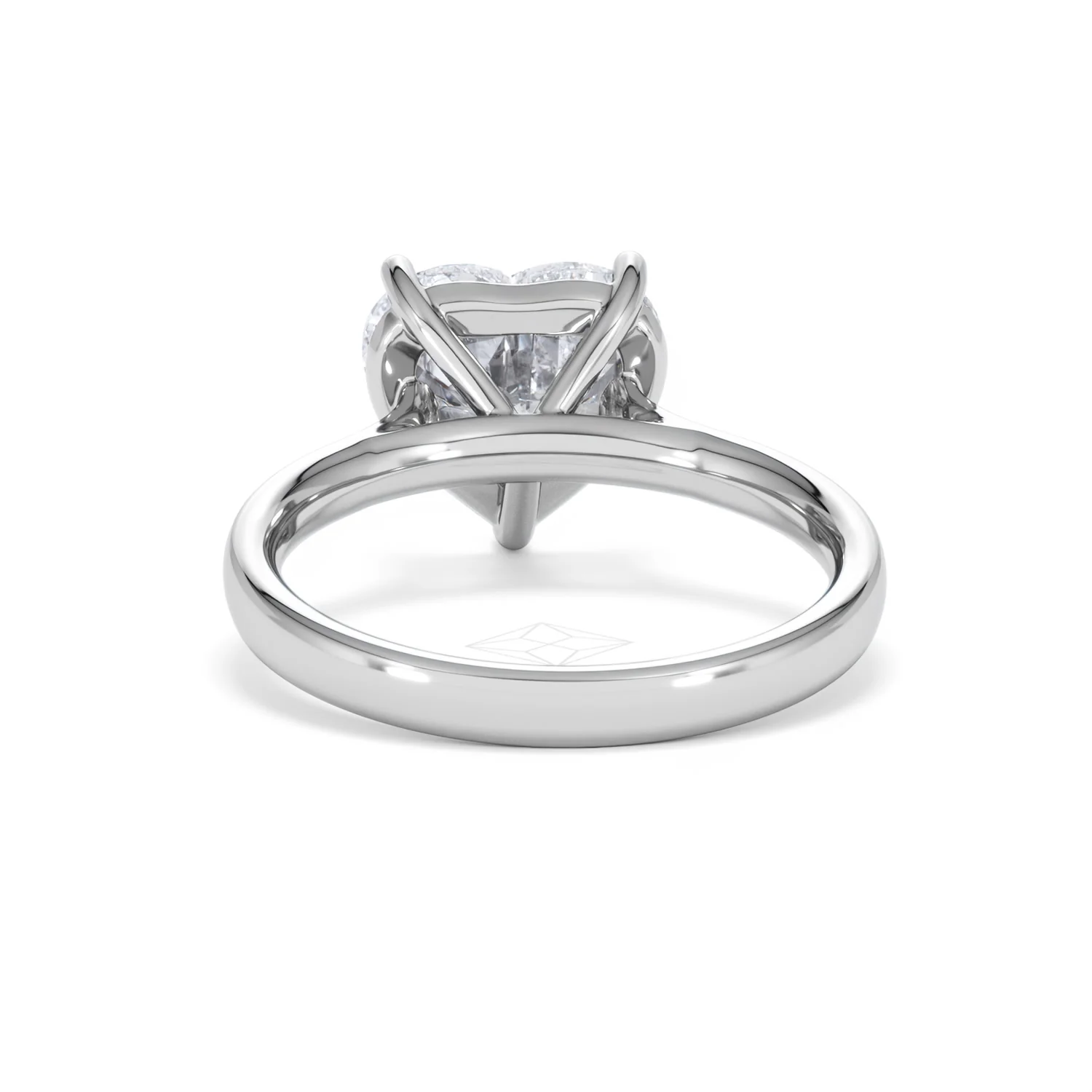 Amora Heart 3.00ct Lab Diamond Engagement Ring G/VS Set in Platinum - Image 49