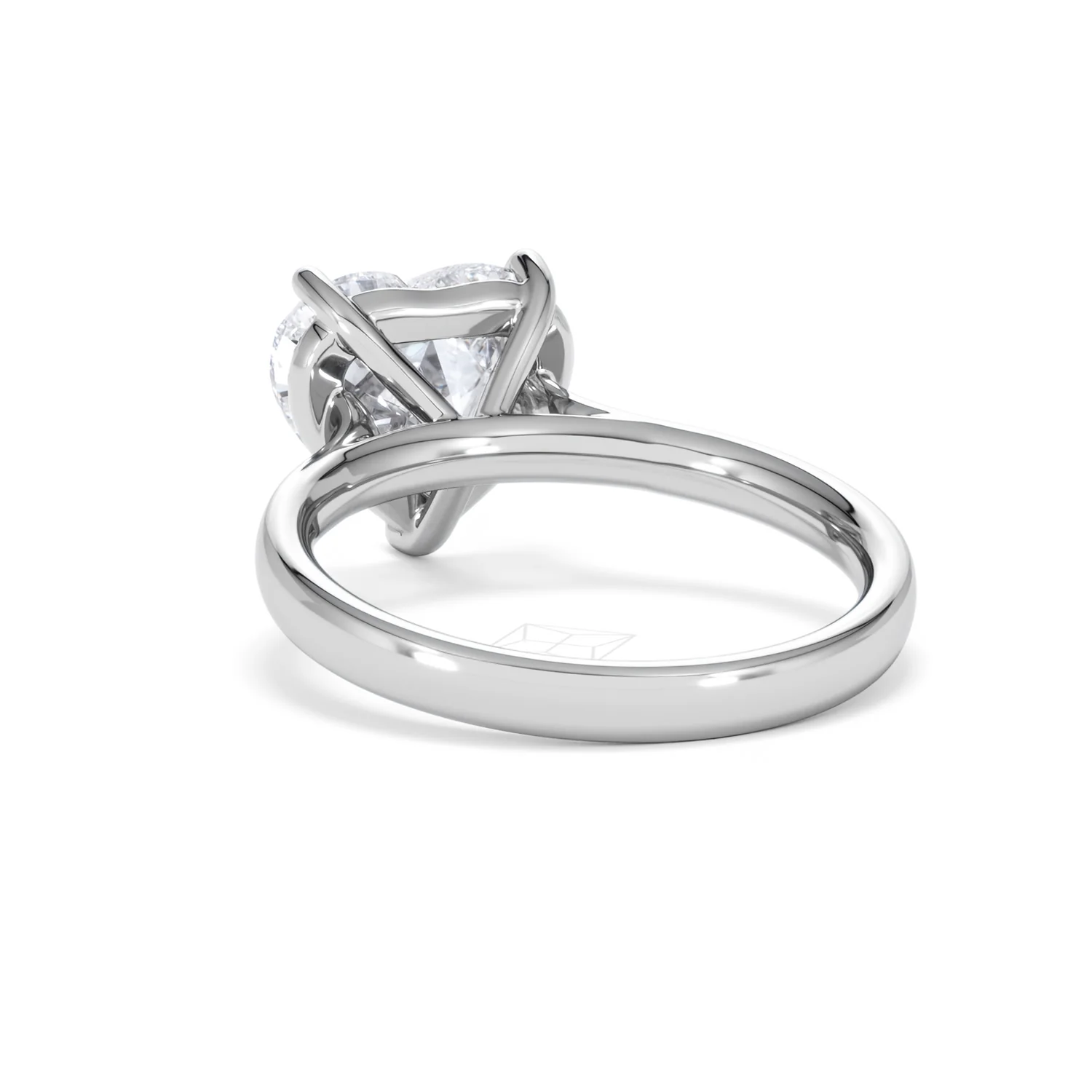 Amora Heart 3.00ct Lab Diamond Engagement Ring G/VS Set in Platinum - Image 53
