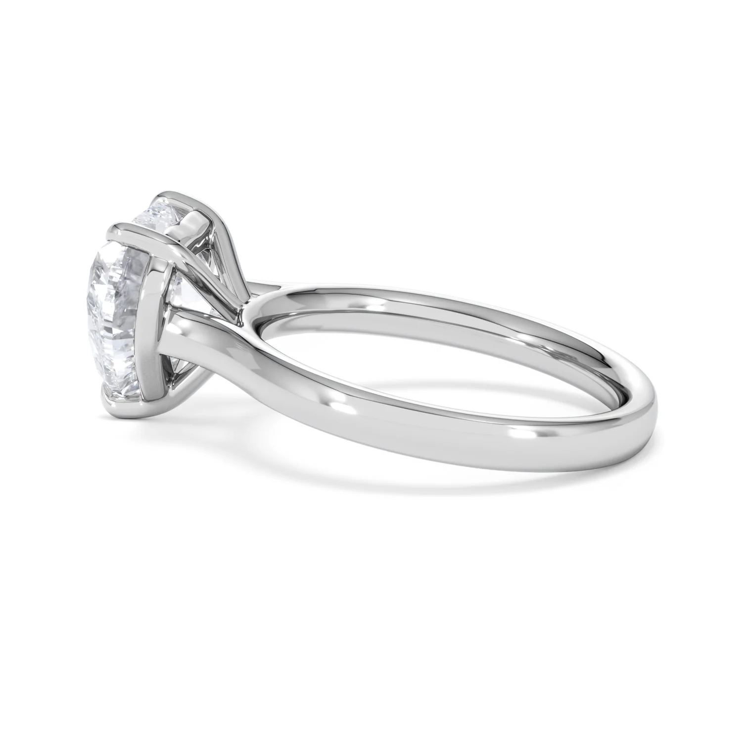 Amora Heart 3.00ct Lab Diamond Engagement Ring G/VS Set in Platinum - Image 65