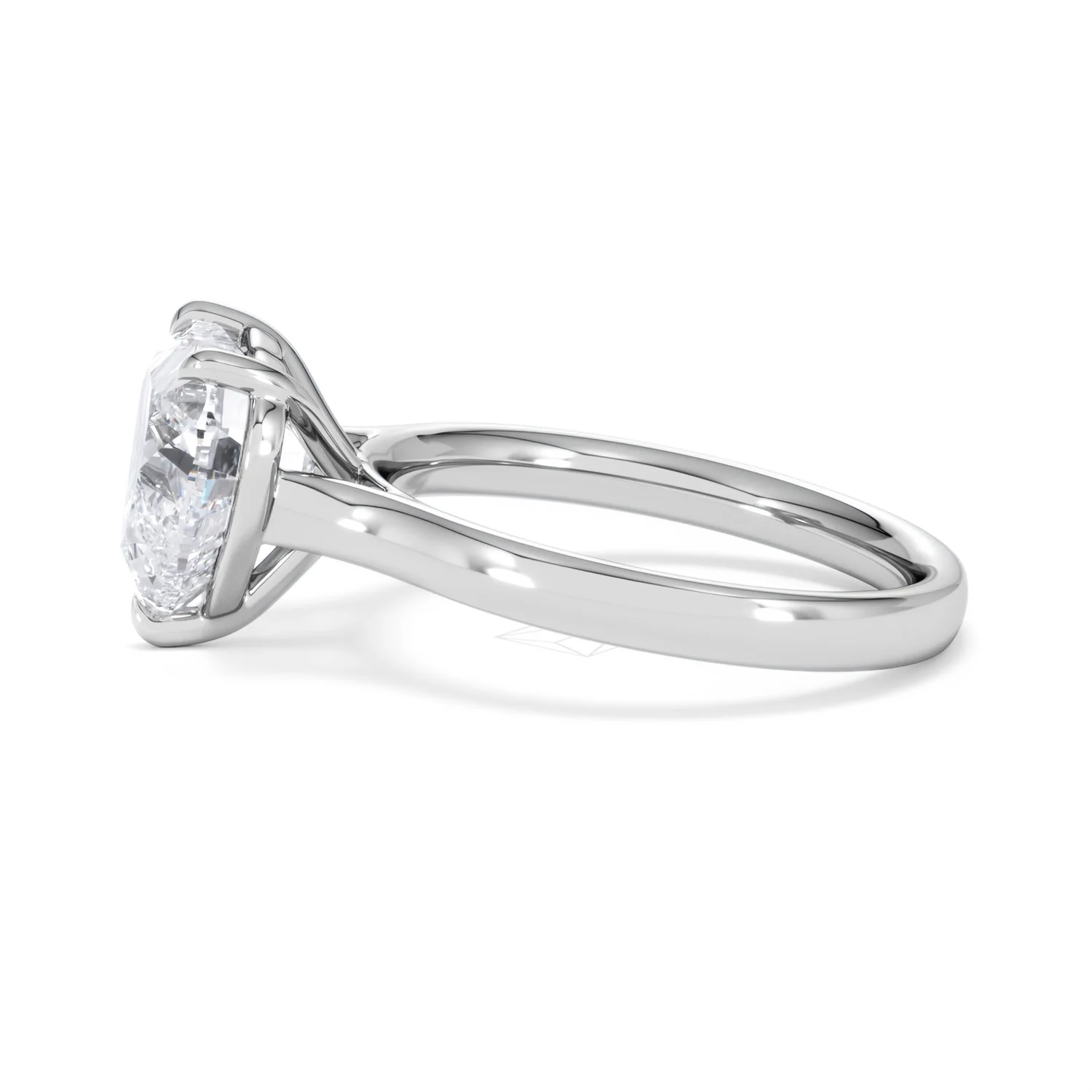 Amora Heart 3.00ct Lab Diamond Engagement Ring G/VS Set in Platinum - Image 69
