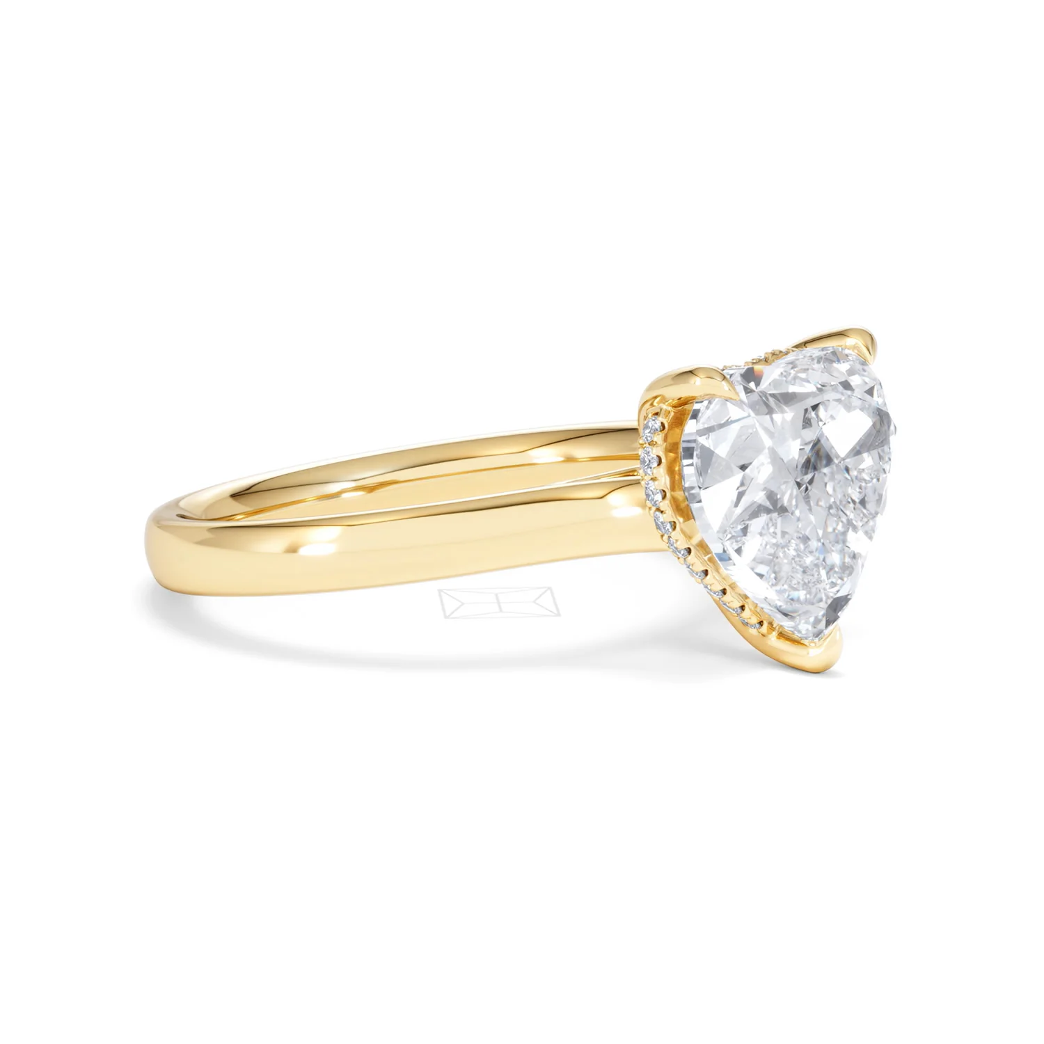 Amora Heart 3.11ct Hidden Halo Lab Diamond Engagement Ring G/VS Set in 18K Gold - Image 19
