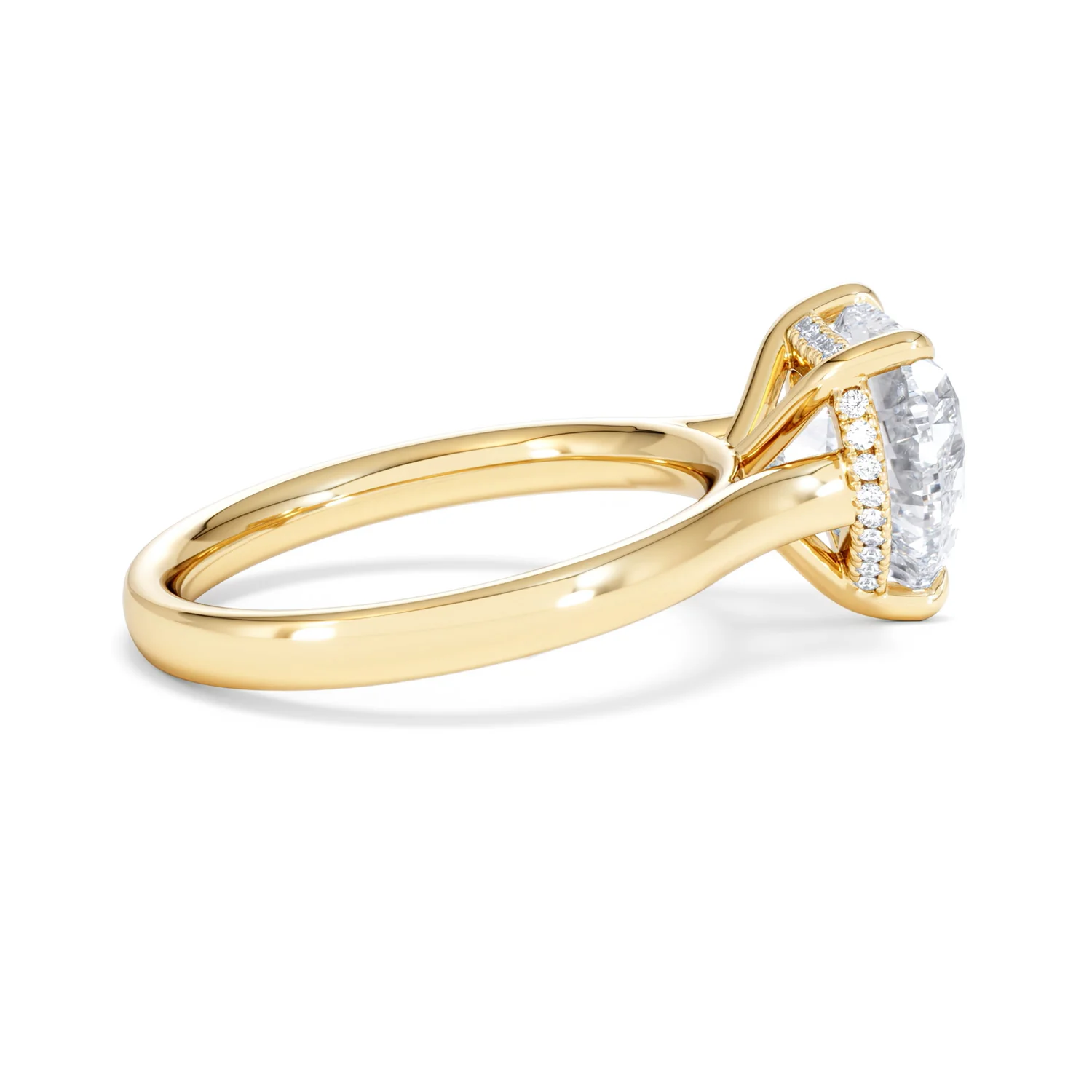 Amora Heart 3.11ct Hidden Halo Lab Diamond Engagement Ring G/VS Set in 18K Gold - Image 30