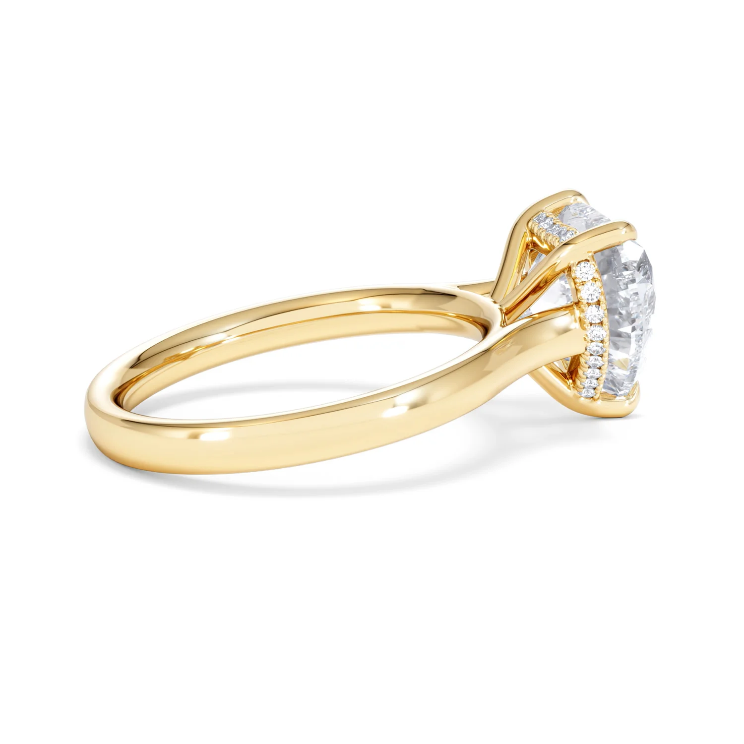 Amora Heart 3.11ct Hidden Halo Lab Diamond Engagement Ring G/VS Set in 18K Gold - Image 31