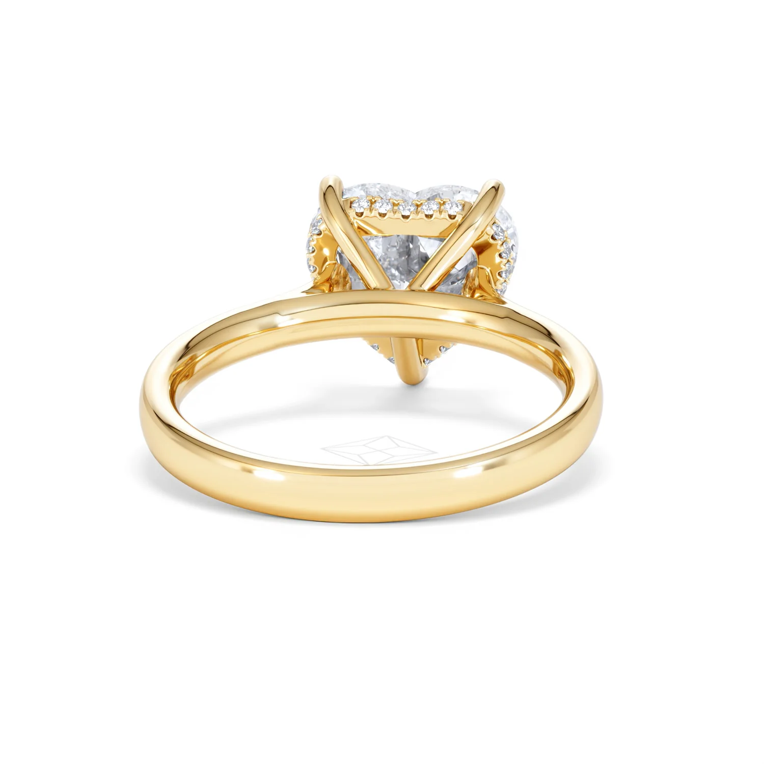 Amora Heart 3.11ct Hidden Halo Lab Diamond Engagement Ring G/VS Set in 18K Gold - Image 46
