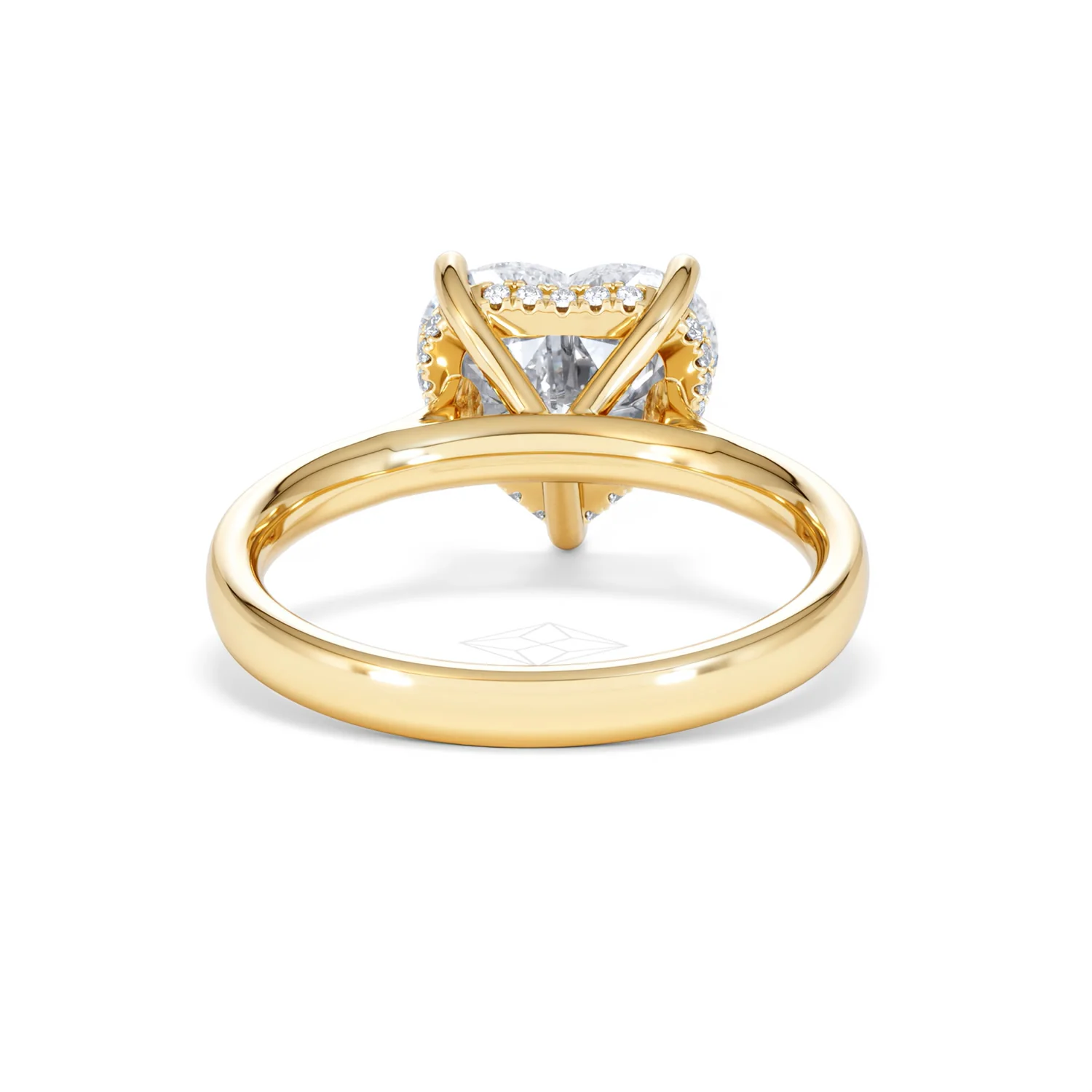 Amora Heart 3.11ct Hidden Halo Lab Diamond Engagement Ring G/VS Set in 18K Gold - Image 47