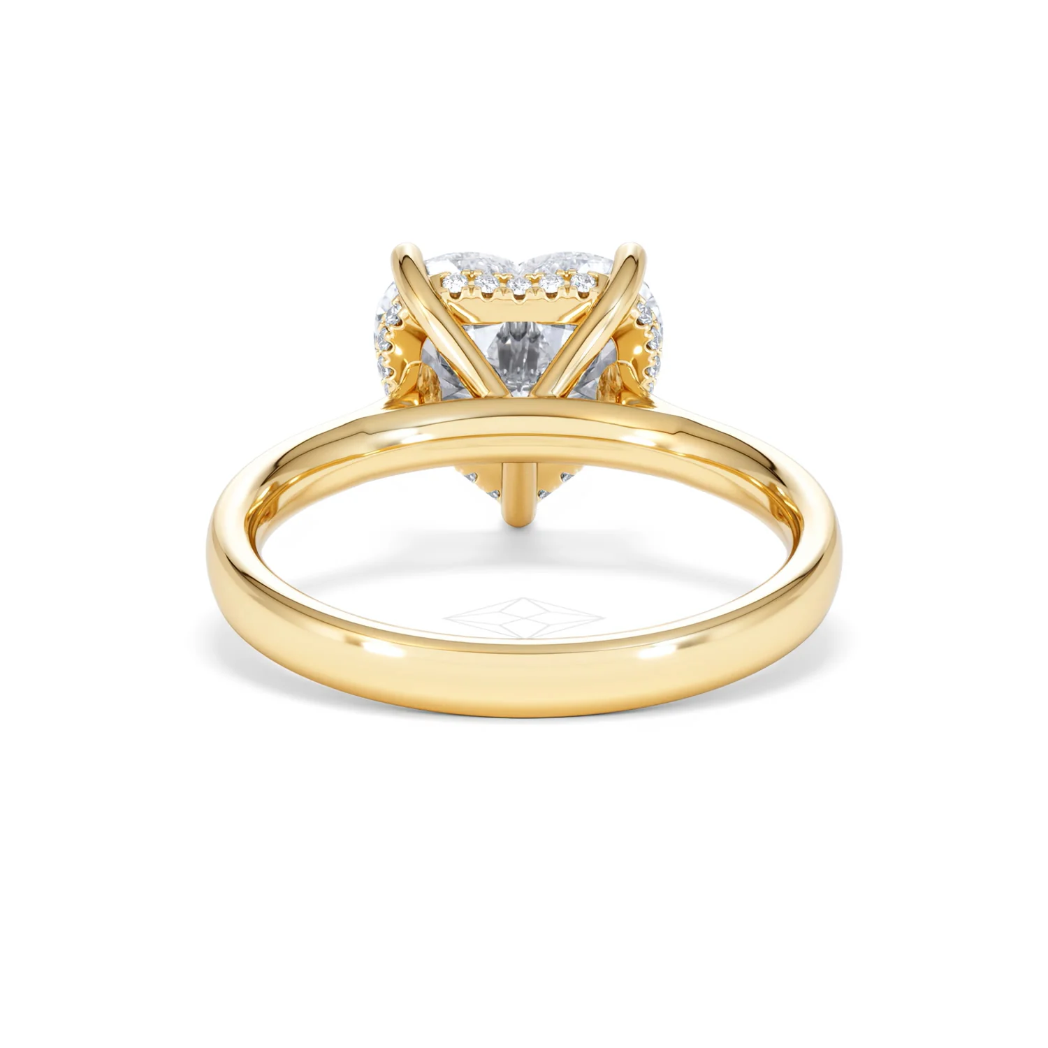 Amora Heart 3.11ct Hidden Halo Lab Diamond Engagement Ring G/VS Set in 18K Gold - Image 48
