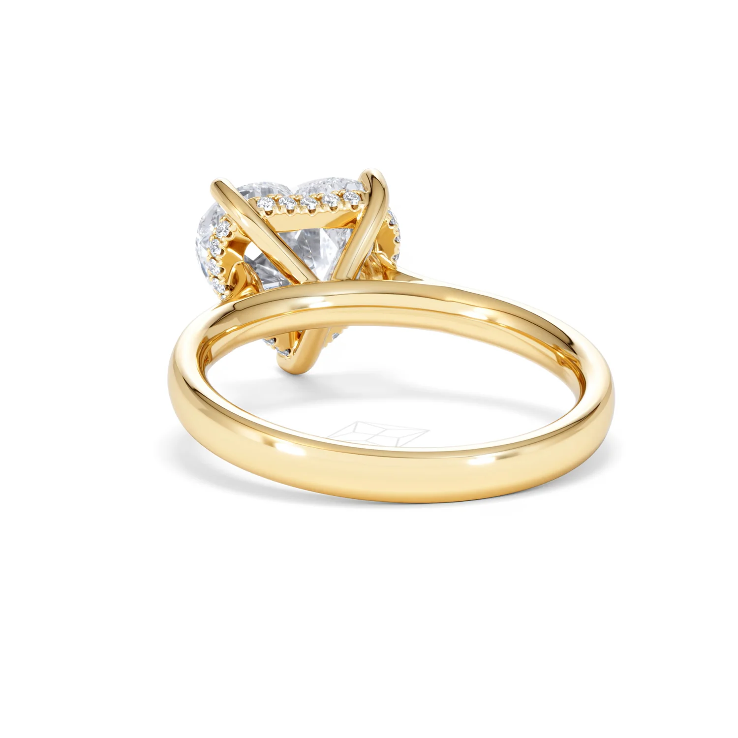 Amora Heart 3.11ct Hidden Halo Lab Diamond Engagement Ring G/VS Set in 18K Gold - Image 52