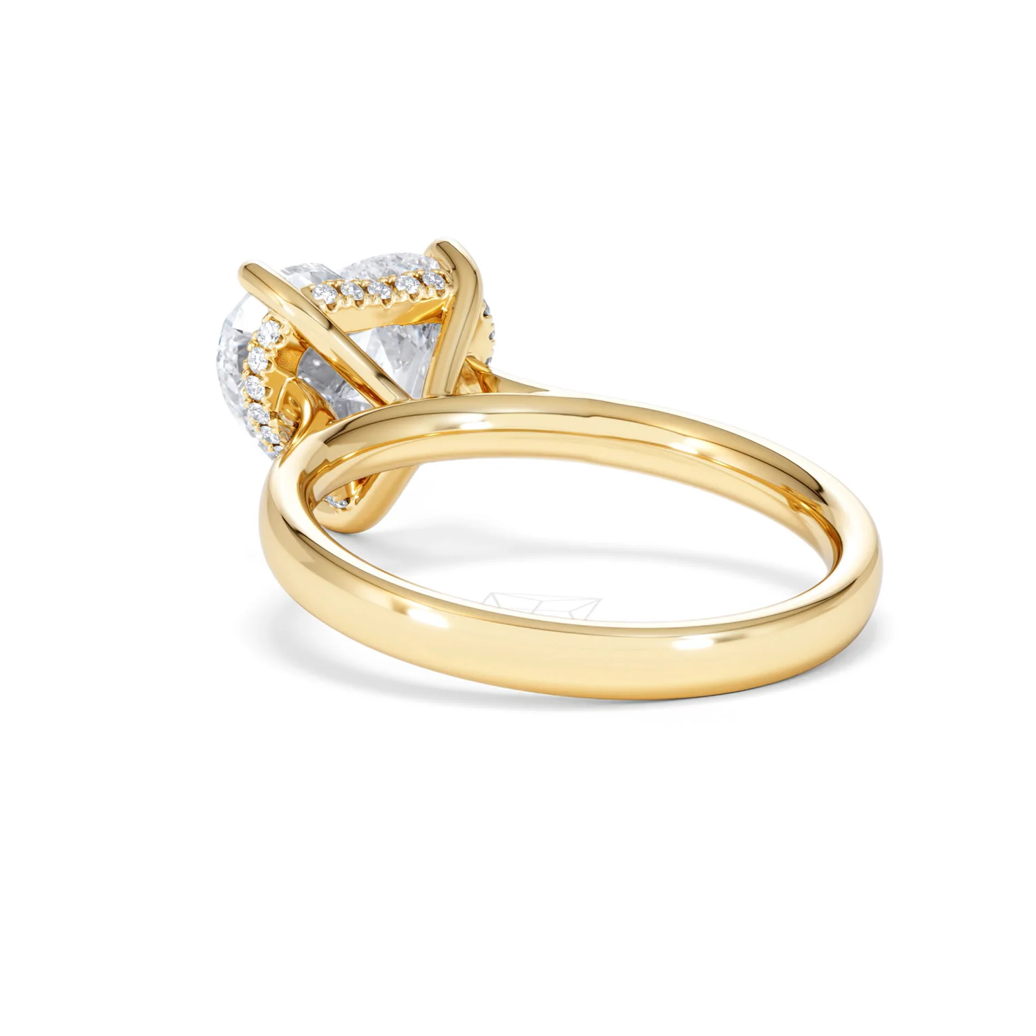 Amora Heart 3.11ct Hidden Halo Lab Diamond Engagement Ring G/VS Set in 18K Gold - Image 55