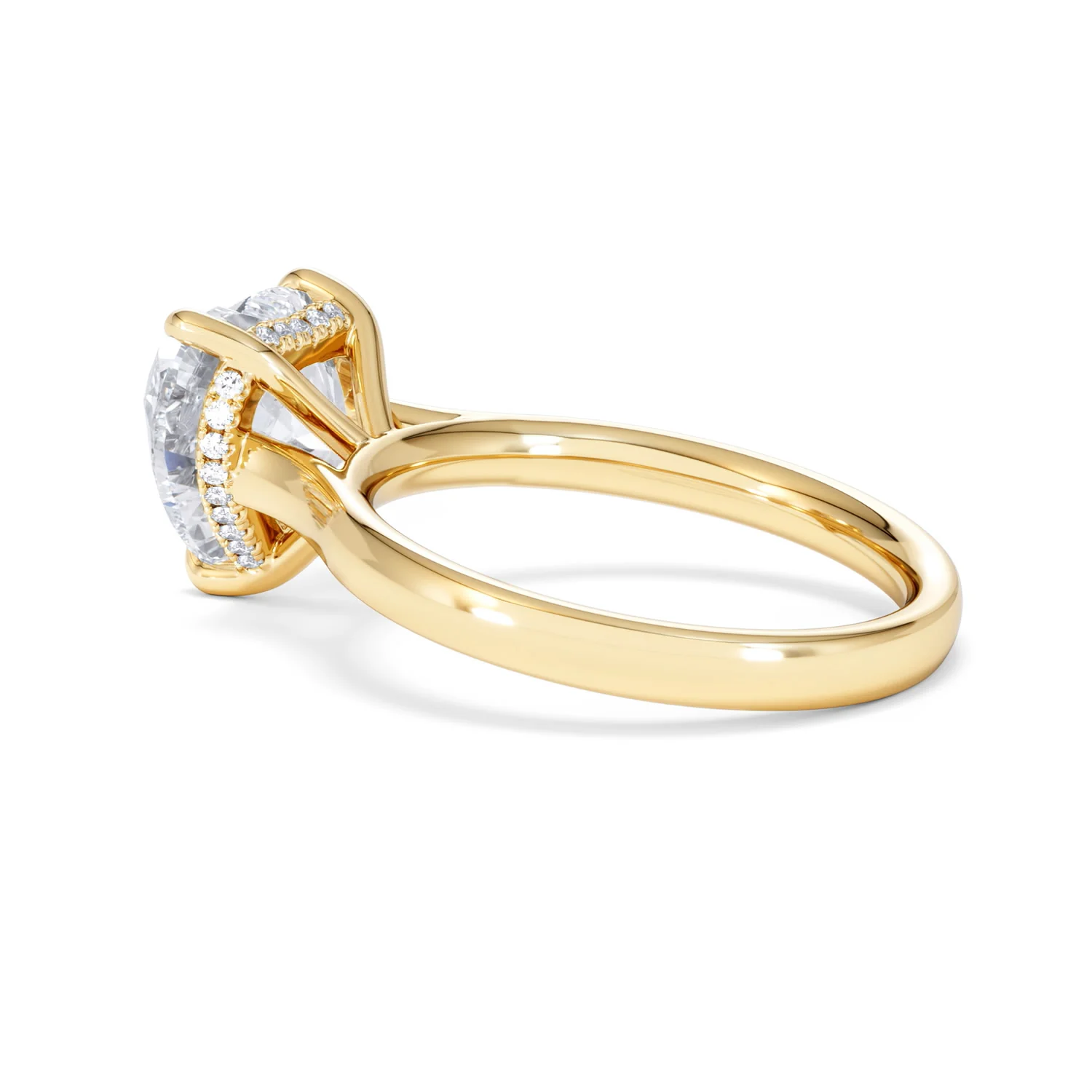 Amora Heart 3.11ct Hidden Halo Lab Diamond Engagement Ring G/VS Set in 18K Gold - Image 62