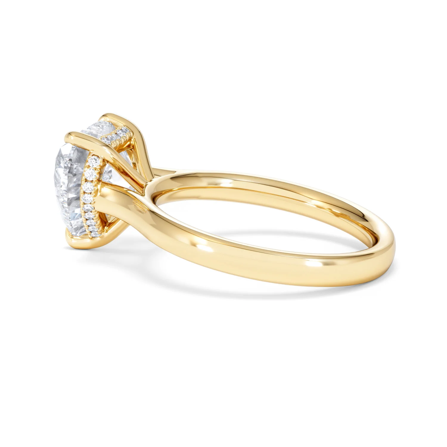 Amora Heart 3.11ct Hidden Halo Lab Diamond Engagement Ring G/VS Set in 18K Gold - Image 64