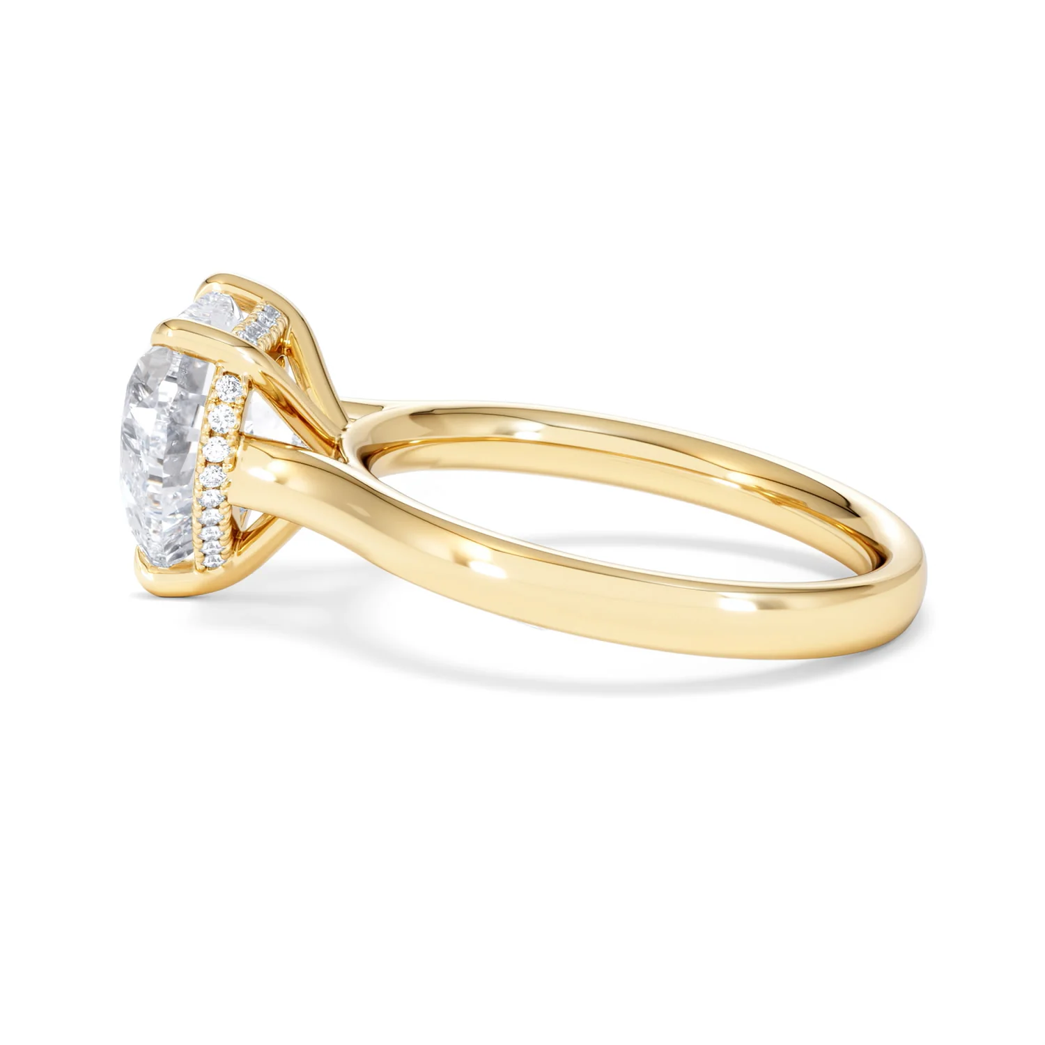 Amora Heart 3.11ct Hidden Halo Lab Diamond Engagement Ring G/VS Set in 18K Gold - Image 66
