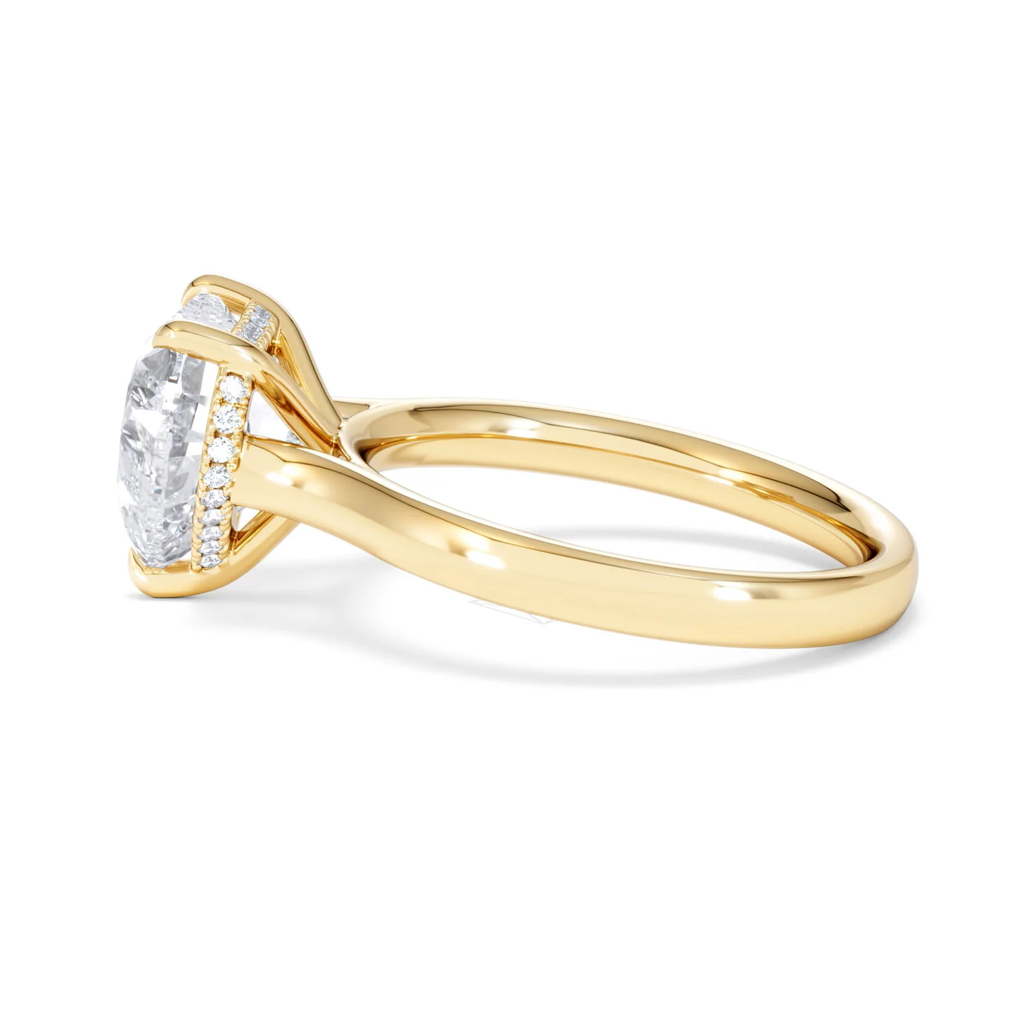 Amora Heart 3.11ct Hidden Halo Lab Diamond Engagement Ring G/VS Set in 18K Gold - Image 67