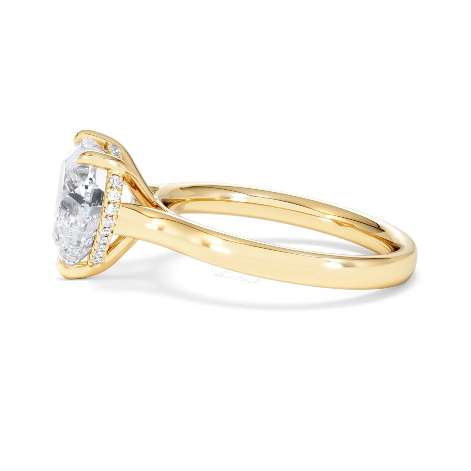 Amora Heart 3.11ct Hidden Halo Lab Diamond Engagement Ring G/VS Set in 18K Gold - Image 69
