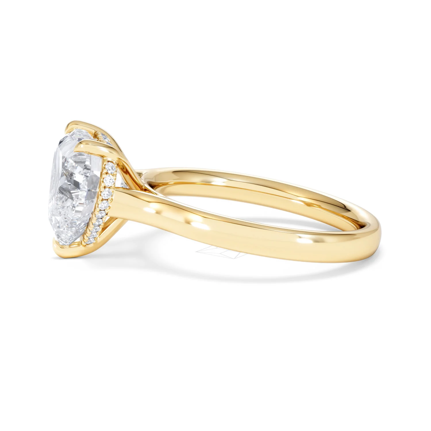 Amora Heart 3.11ct Hidden Halo Lab Diamond Engagement Ring G/VS Set in 18K Gold - Image 70