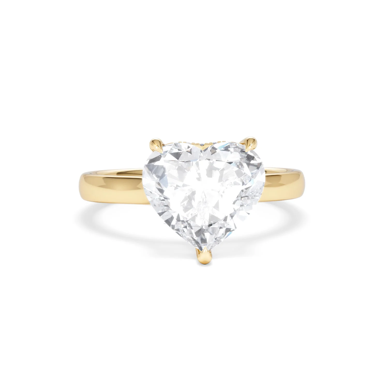 Amora Heart 3.11ct Hidden Halo Lab Diamond Engagement Ring G/VS Set in 18K Gold - Image 9