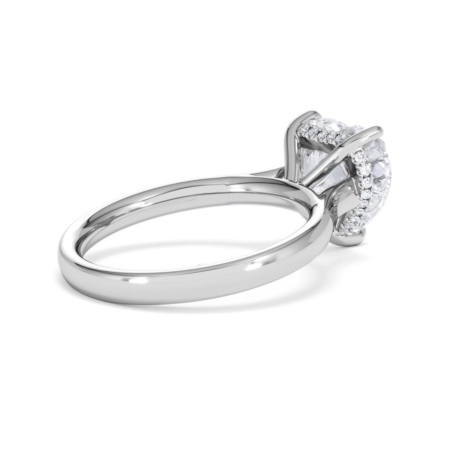 Amora Heart 3.11ct Hidden Halo Lab Diamond Engagement Ring G/VS Set in 18K White Gold - Image 36