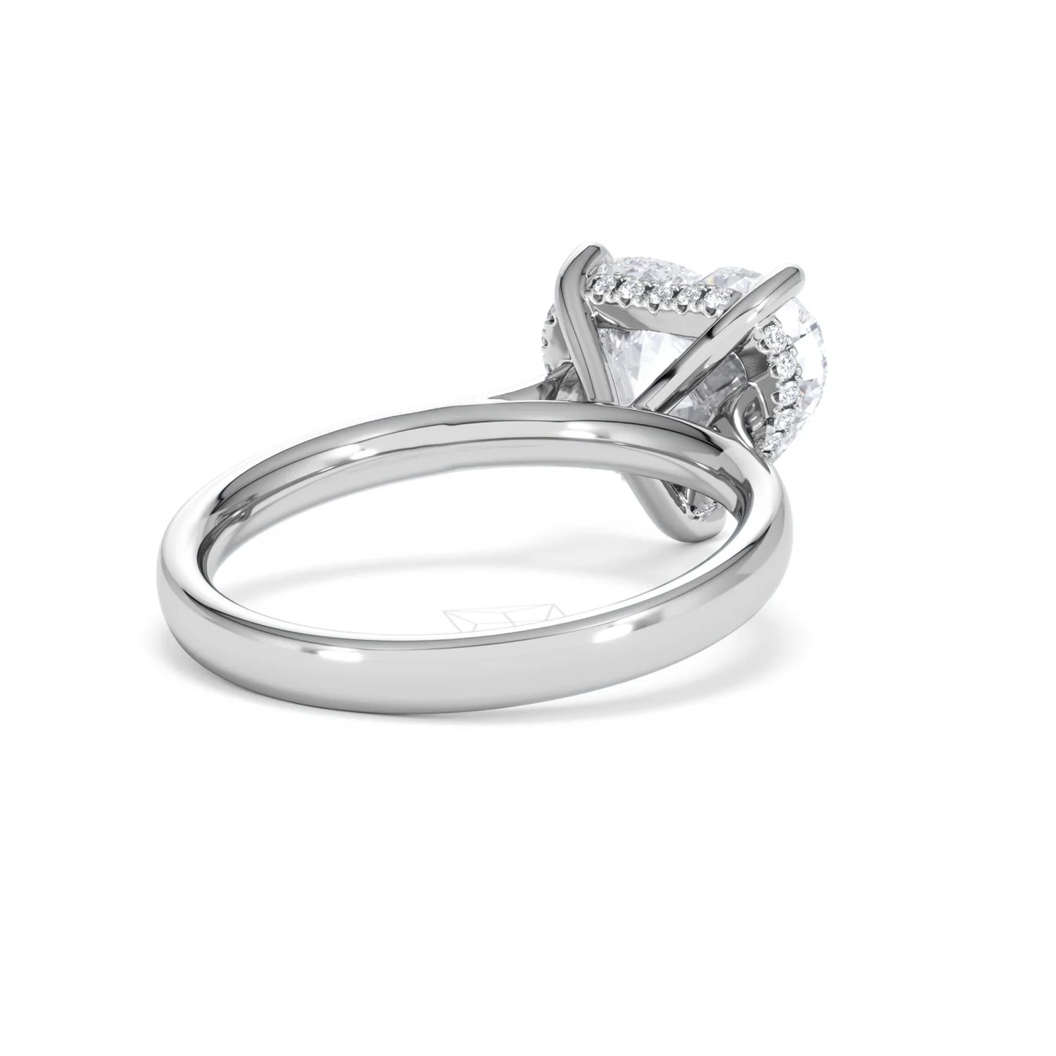 Amora Heart 3.11ct Hidden Halo Lab Diamond Engagement Ring G/VS Set in 18K White Gold - Image 41