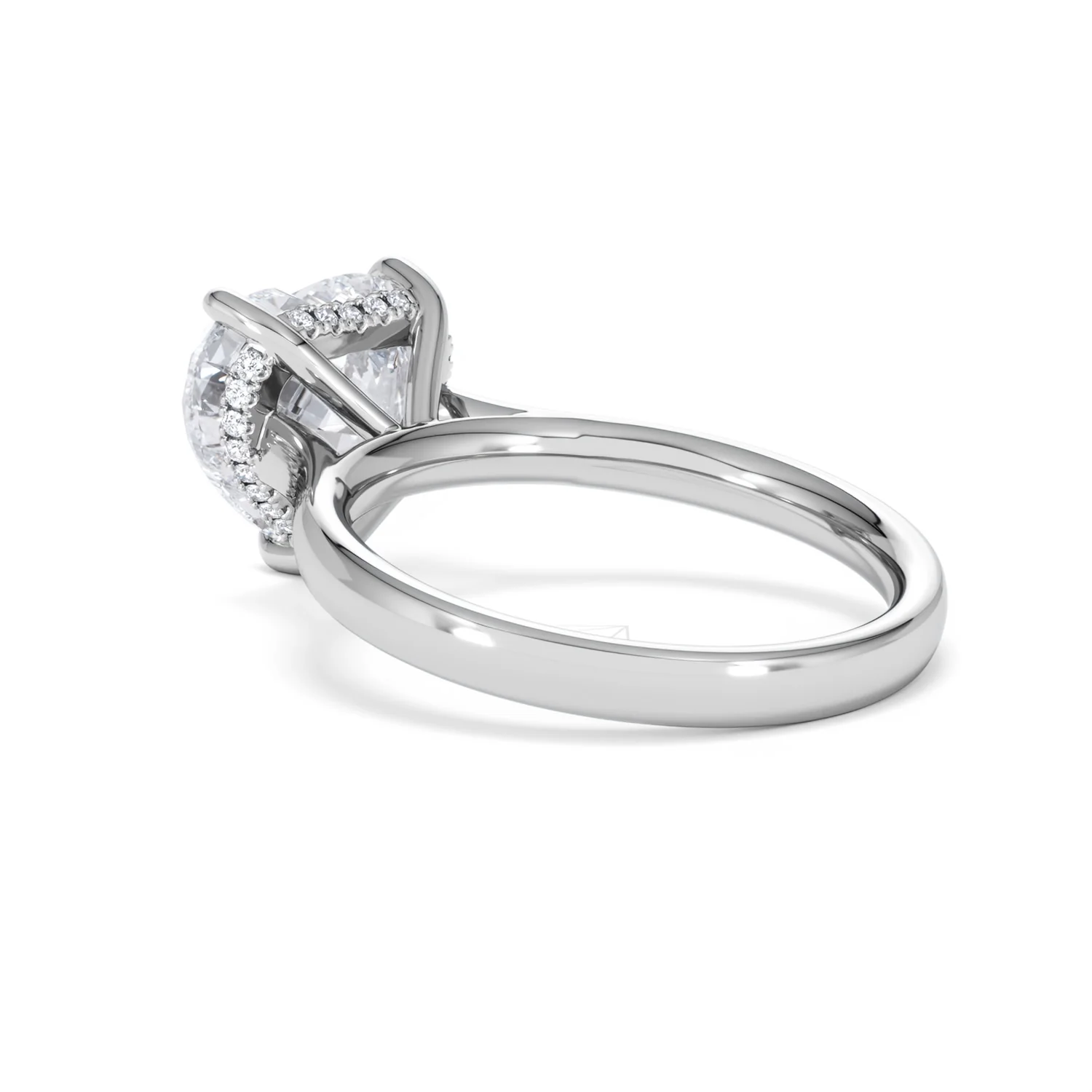 Amora Heart 3.11ct Hidden Halo Lab Diamond Engagement Ring G/VS Set in 18K White Gold - Image 58