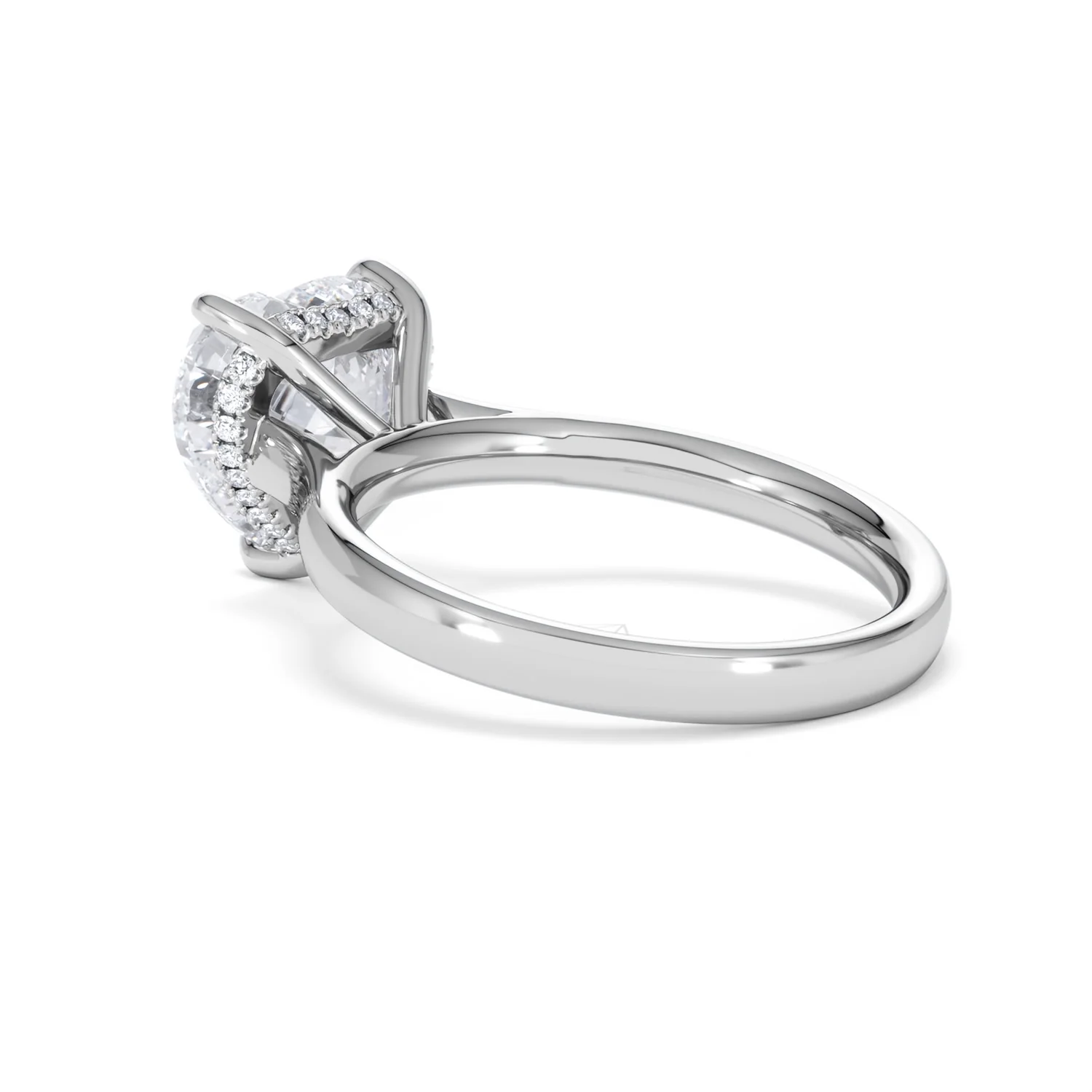 Amora Heart 3.11ct Hidden Halo Lab Diamond Engagement Ring G/VS Set in 18K White Gold - Image 59