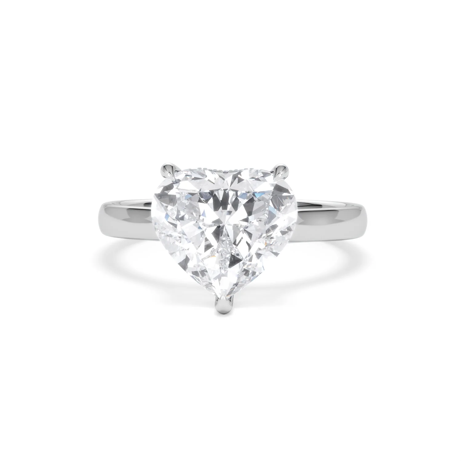 Amora Heart 3.11ct Hidden Halo Lab Diamond Engagement Ring G/VS Set in 18K White Gold - Image 87