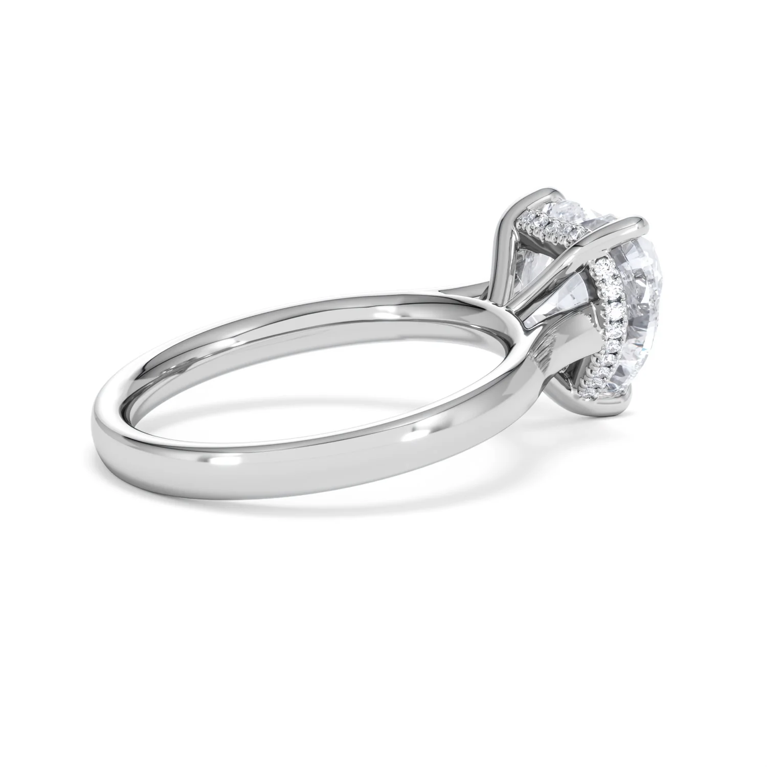 Amora Heart 3.11ct Hidden Halo Lab Diamond Engagement Ring G/VS Set in Platinum - Image 34