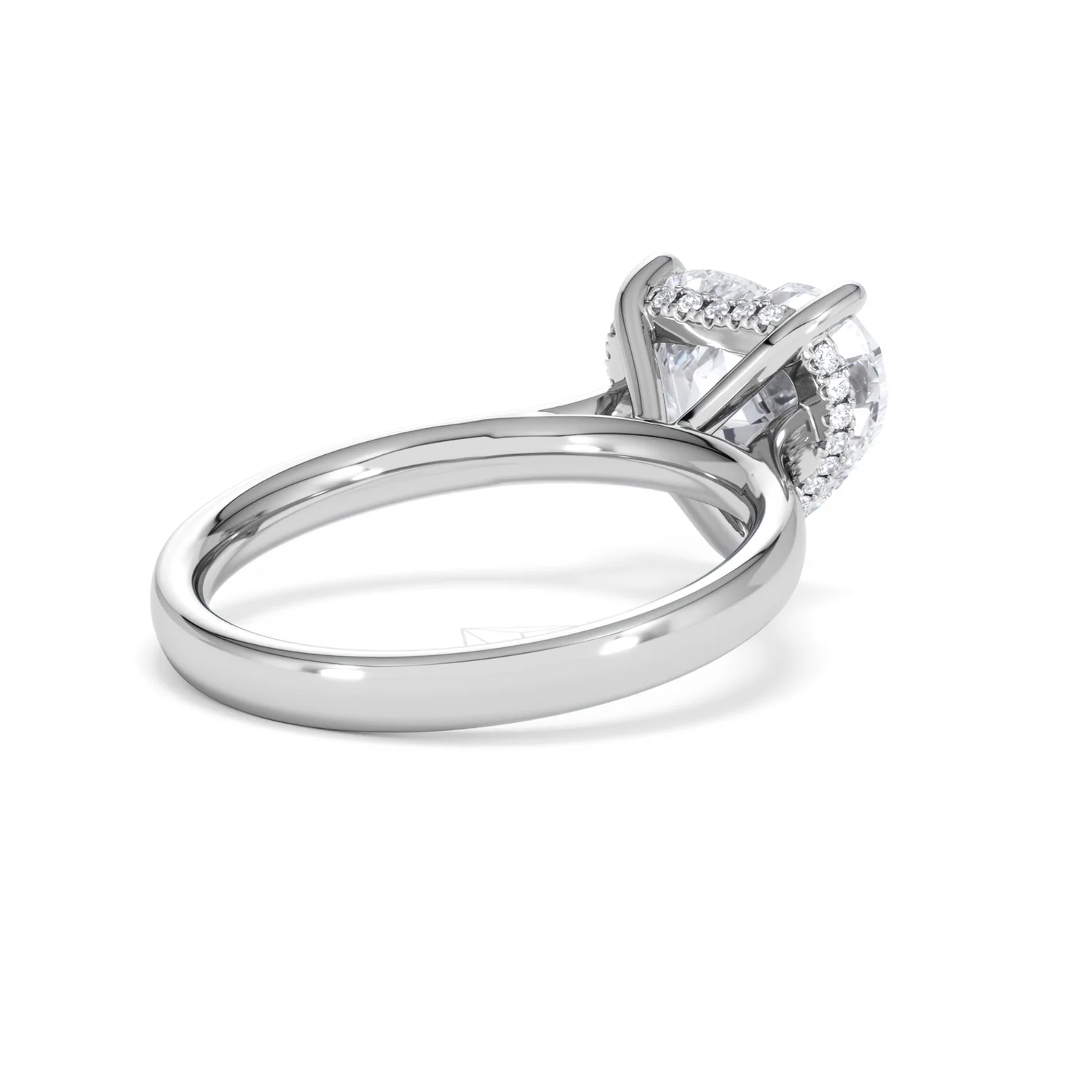 Amora Heart 3.11ct Hidden Halo Lab Diamond Engagement Ring G/VS Set in Platinum - Image 39