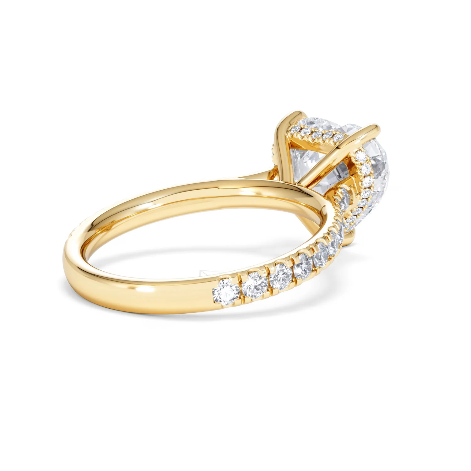 Amora Heart 3.36ct Hidden Halo Lab Diamond Engagement Ring With Side Stones Set in 18K Gold - Image 38