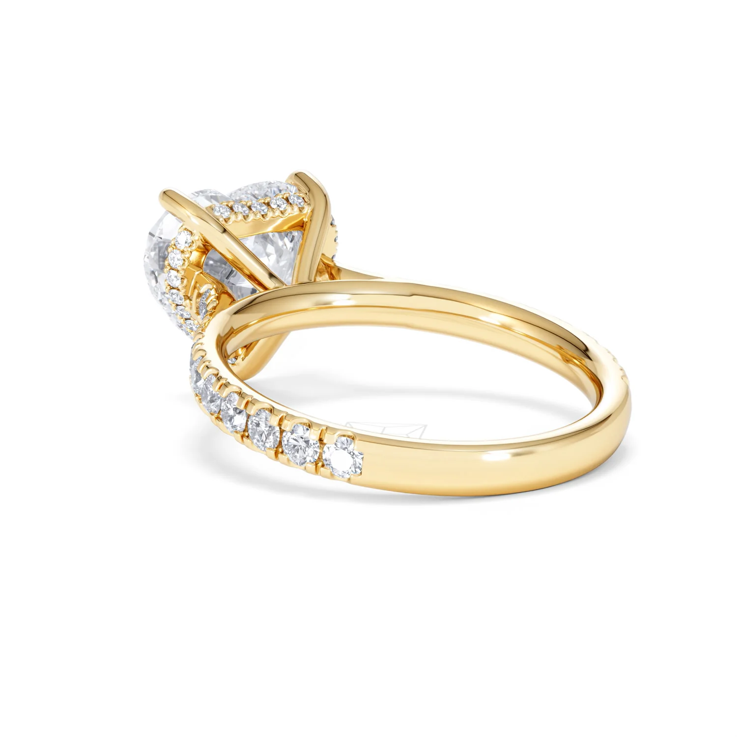 Amora Heart 3.36ct Hidden Halo Lab Diamond Engagement Ring With Side Stones Set in 18K Gold - Image 56