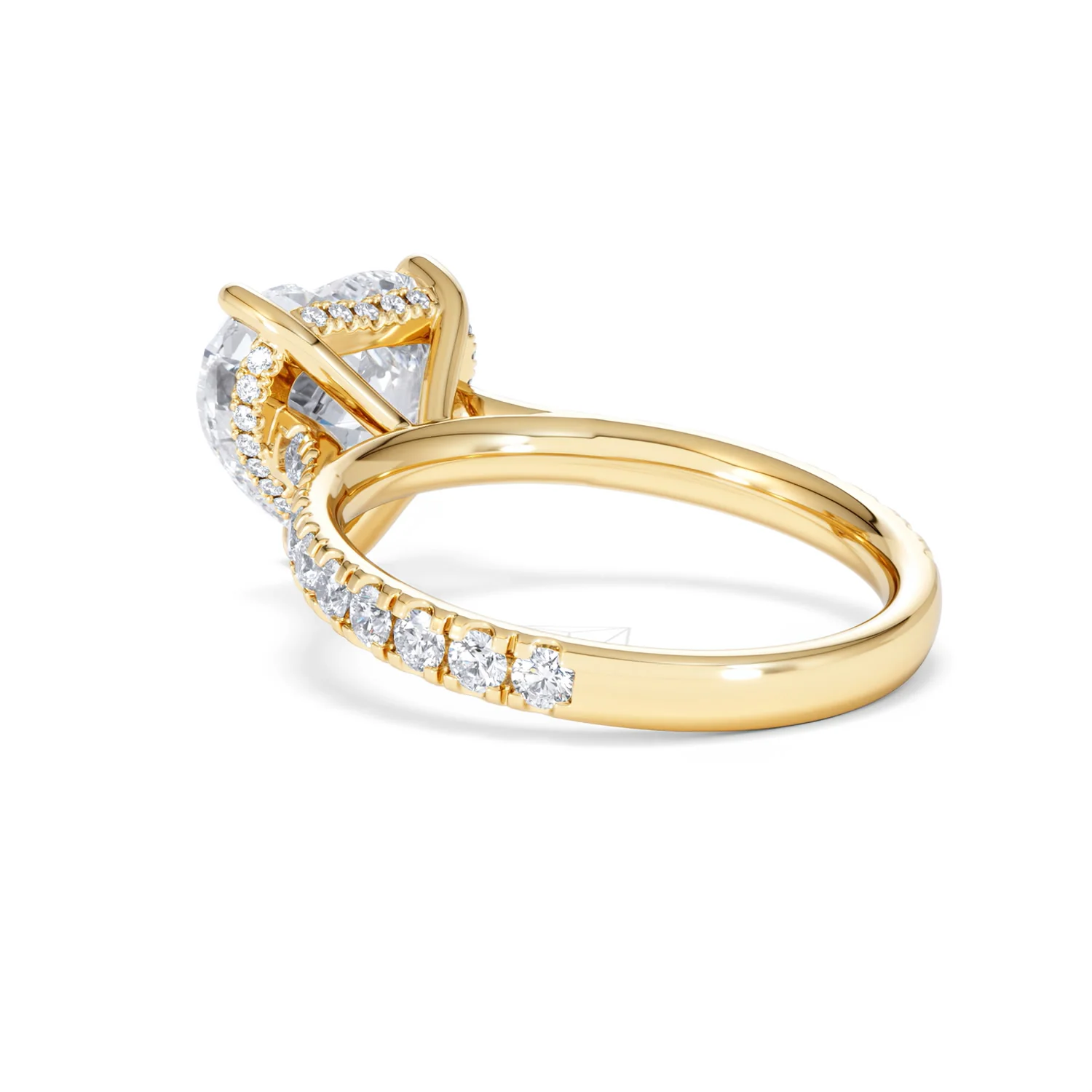 Amora Heart 3.36ct Hidden Halo Lab Diamond Engagement Ring With Side Stones Set in 18K Gold - Image 57