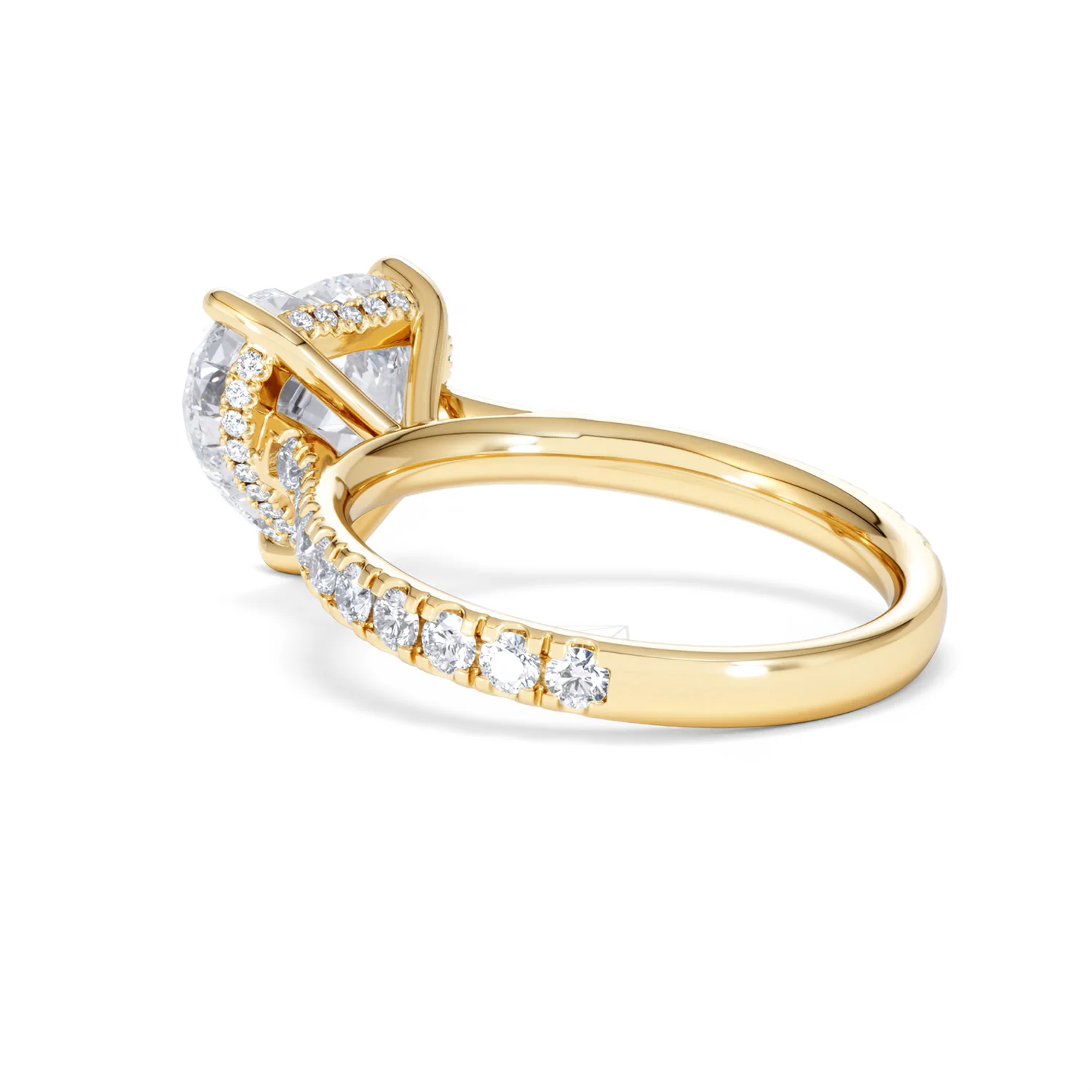 Amora Heart 3.36ct Hidden Halo Lab Diamond Engagement Ring With Side Stones Set in 18K Gold - Image 58