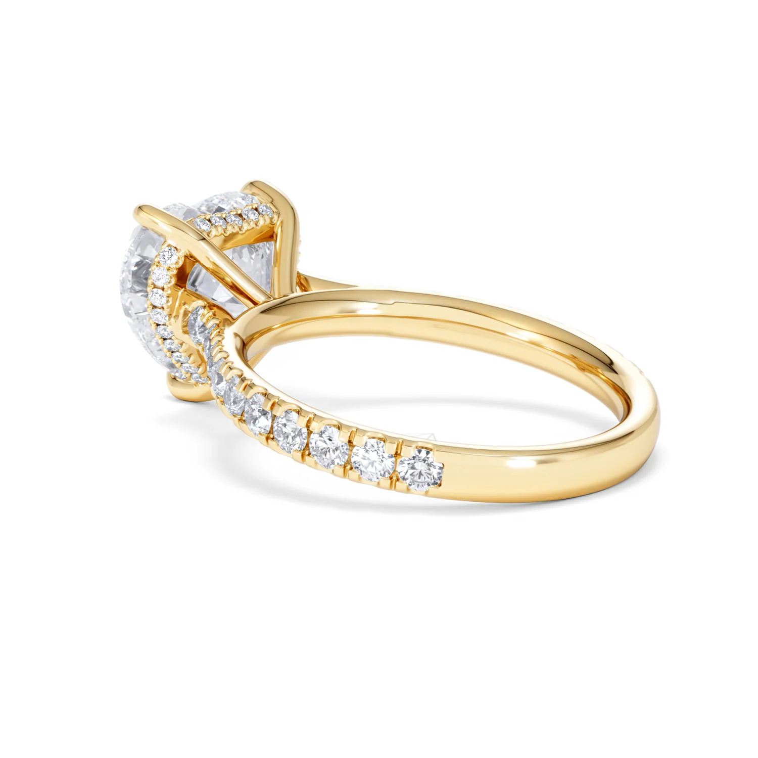 Amora Heart 3.36ct Hidden Halo Lab Diamond Engagement Ring With Side Stones Set in 18K Gold - Image 59