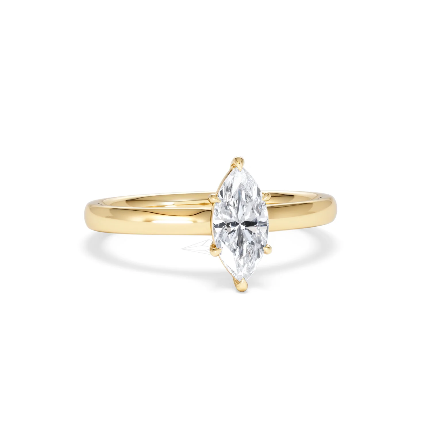 Amora Marquise 0.50ct Lab Diamond Engagement Ring F/VS Set in 18K Gold - Image 10
