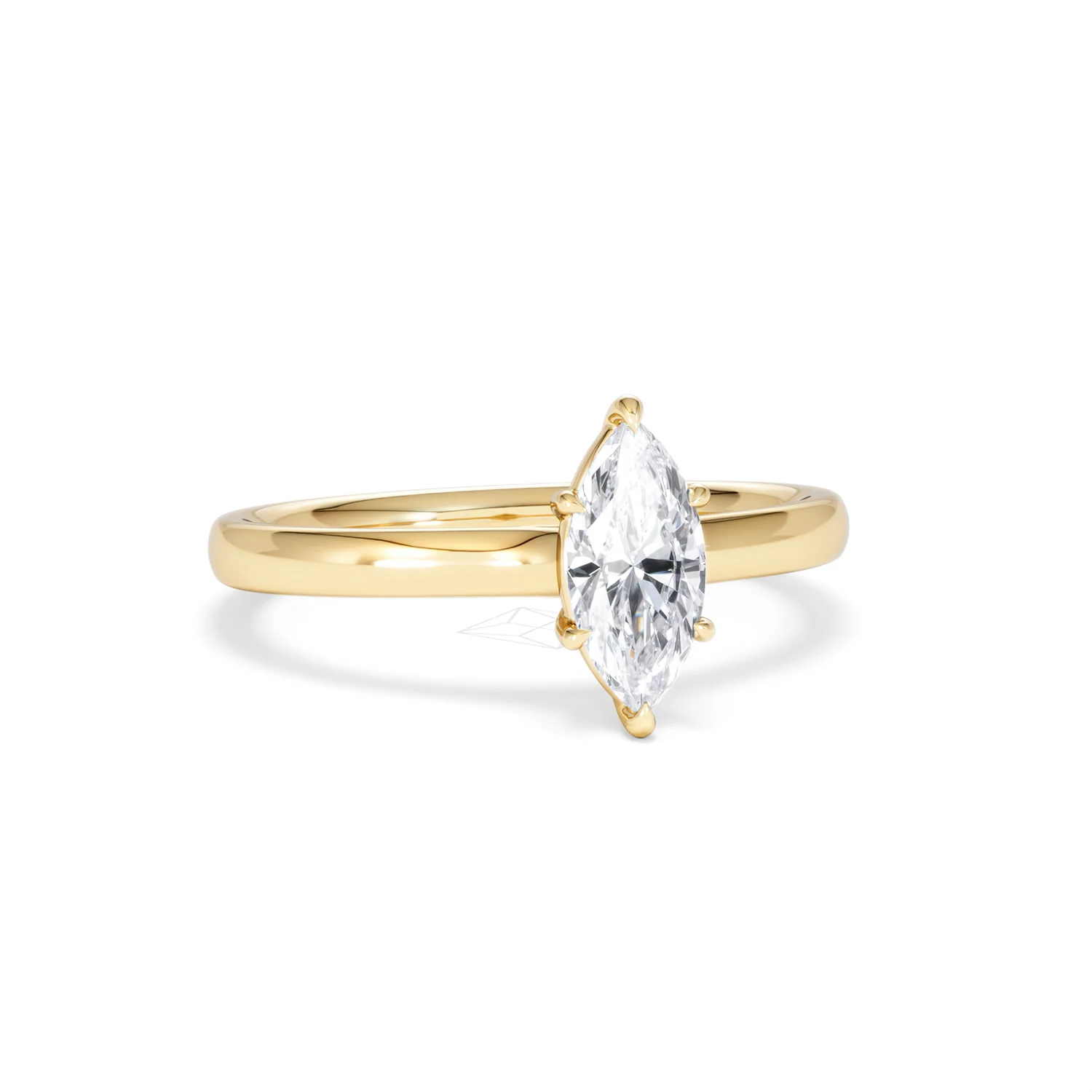 Amora Marquise 0.50ct Lab Diamond Engagement Ring F/VS Set in 18K Gold - Image 11