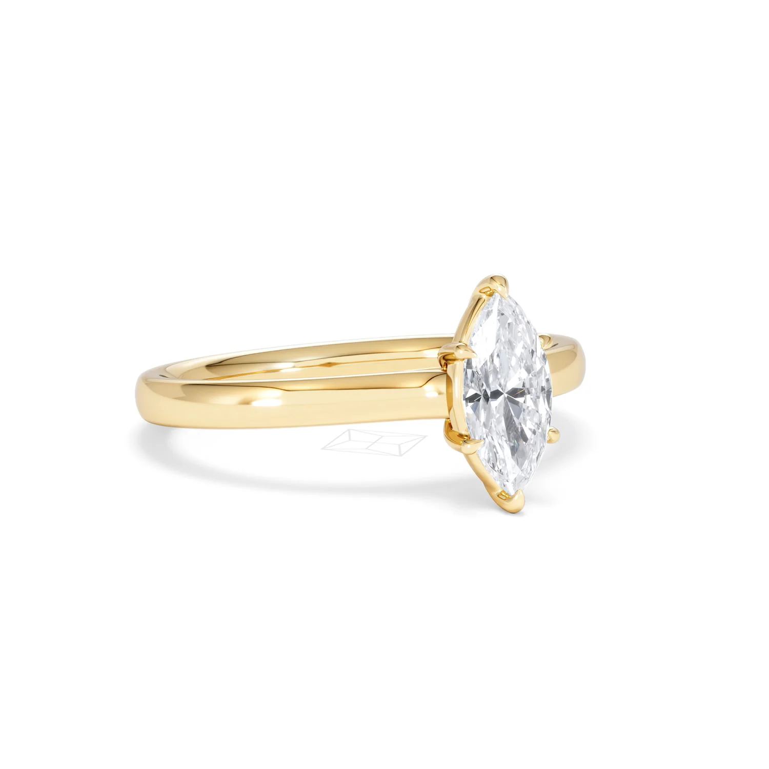 Amora Marquise 0.50ct Lab Diamond Engagement Ring F/VS Set in 18K Gold - Image 14