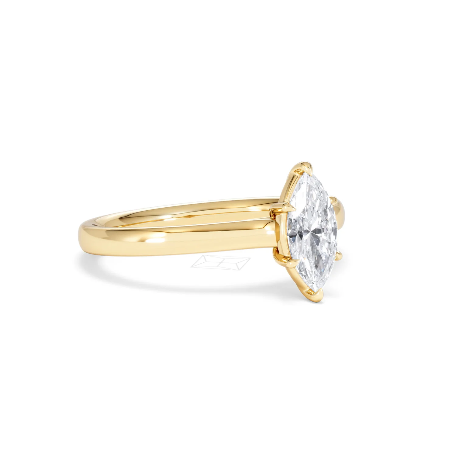 Amora Marquise 0.50ct Lab Diamond Engagement Ring F/VS Set in 18K Gold - Image 15