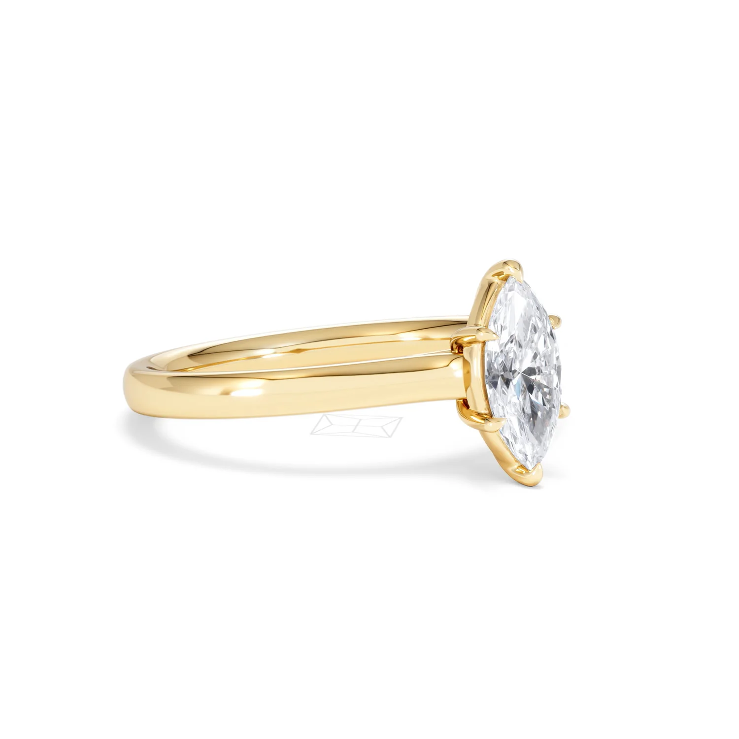 Amora Marquise 0.50ct Lab Diamond Engagement Ring F/VS Set in 18K Gold - Image 16