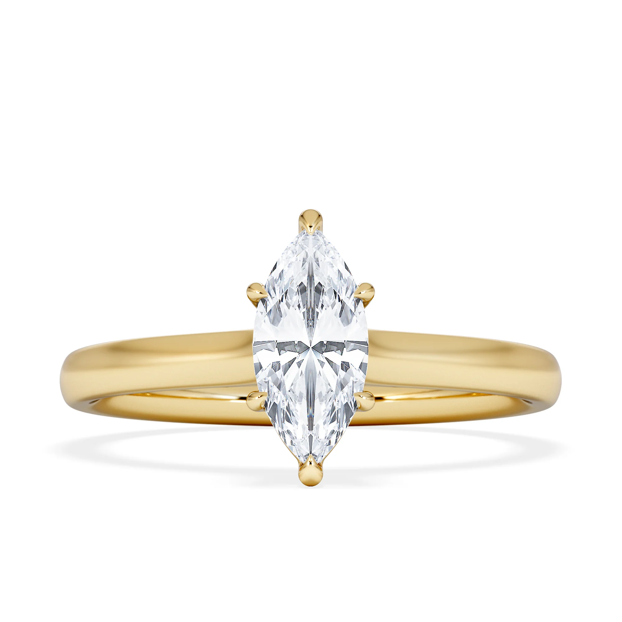 Amora Marquise 0.50ct Lab Diamond Engagement Ring F/VS Set in 18K Gold - Image 6