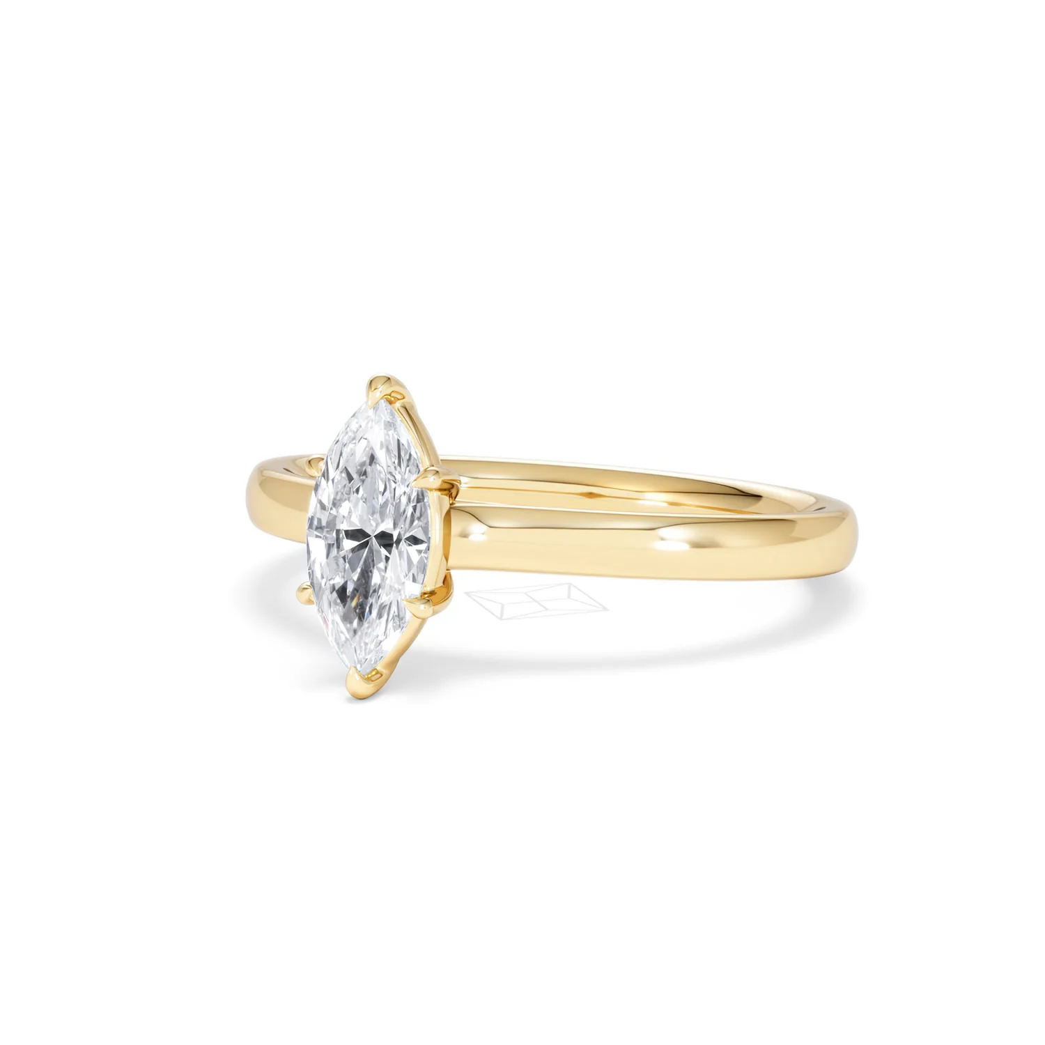 Amora Marquise 0.50ct Lab Diamond Engagement Ring F/VS Set in 18K Gold - Image 82