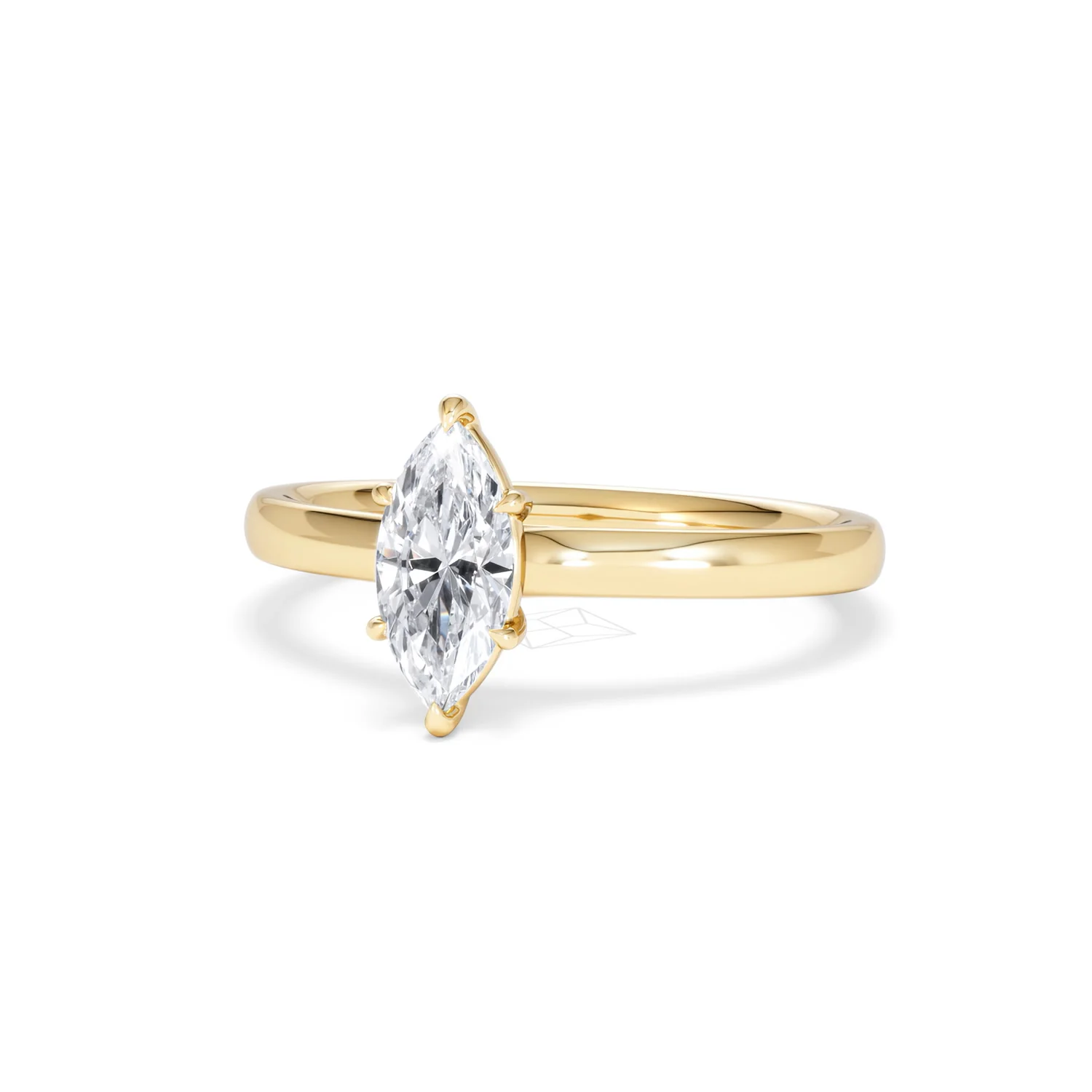 Amora Marquise 0.50ct Lab Diamond Engagement Ring F/VS Set in 18K Gold - Image 84
