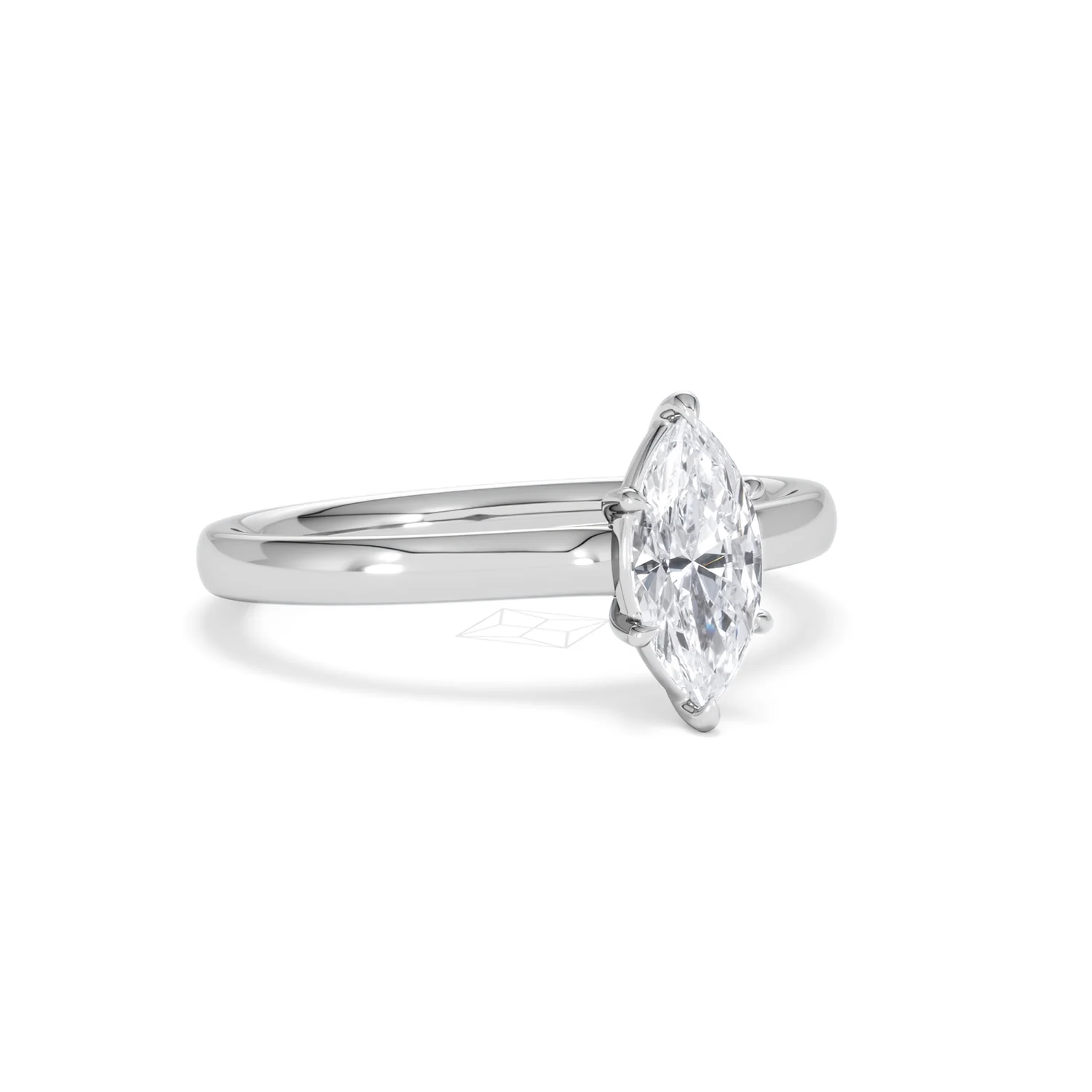 Amora Marquise 0.50ct Lab Diamond Engagement Ring F/VS Set in 18K White Gold - Image 13