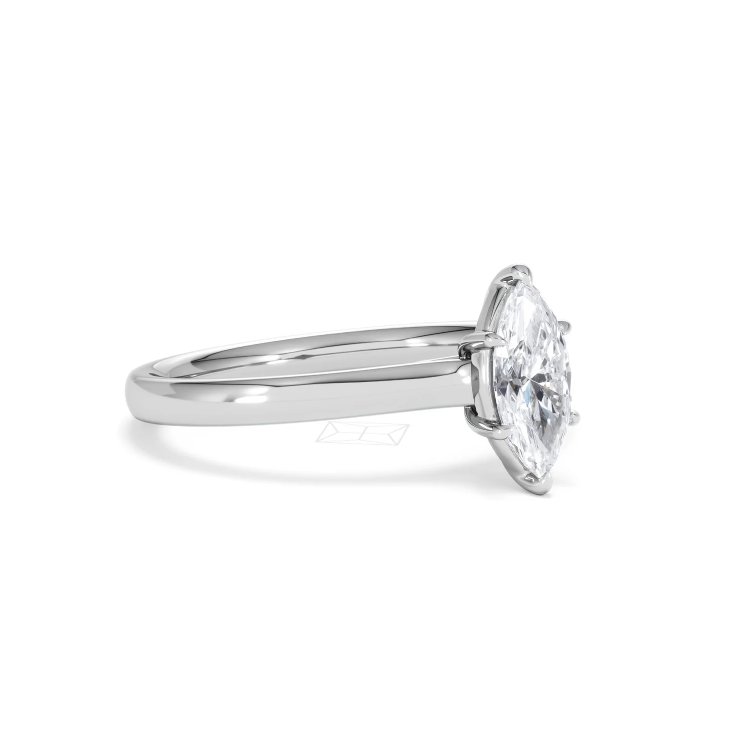 Amora Marquise 0.50ct Lab Diamond Engagement Ring F/VS Set in 18K White Gold - Image 16