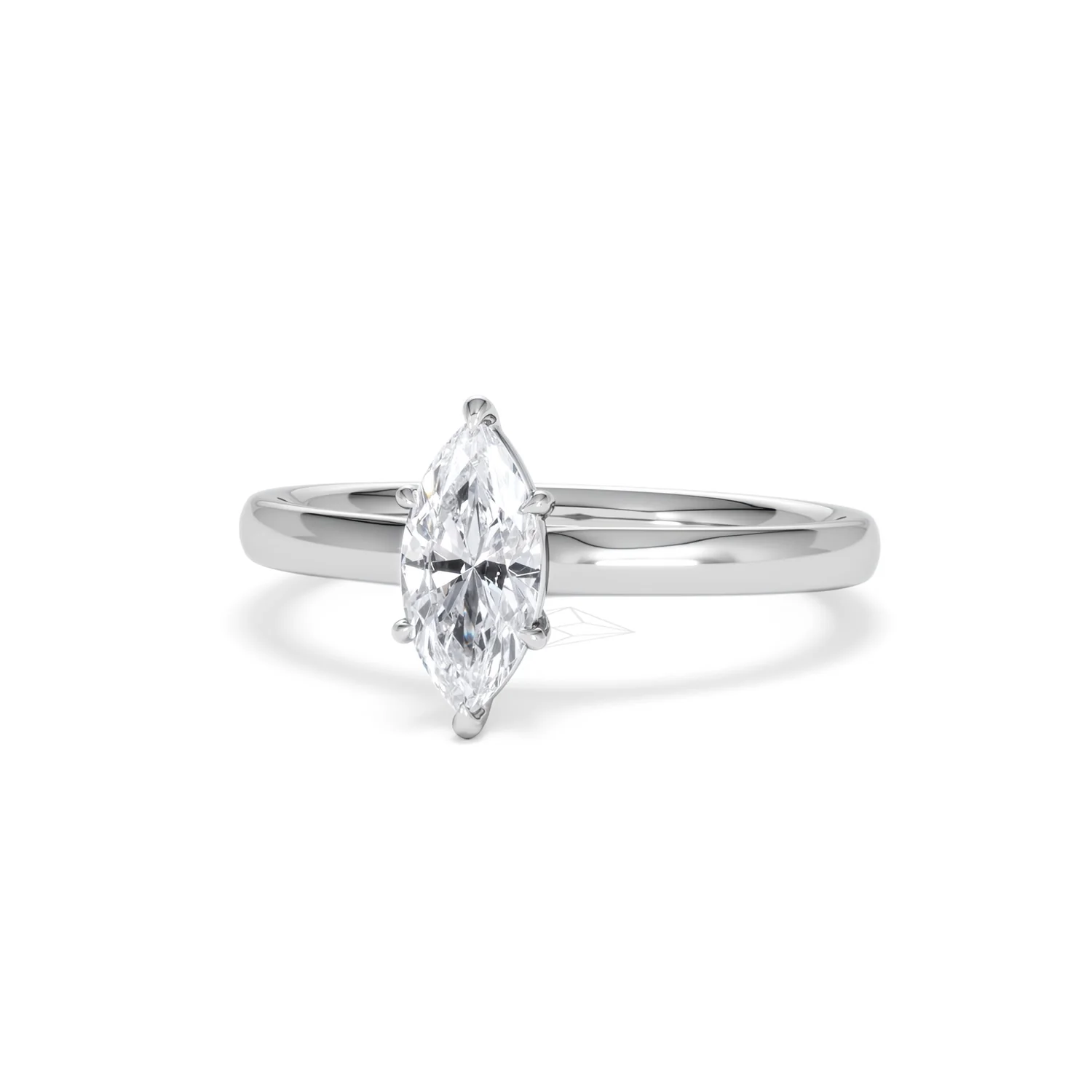 Amora Marquise 0.50ct Lab Diamond Engagement Ring F/VS Set in 18K White Gold - Image 85