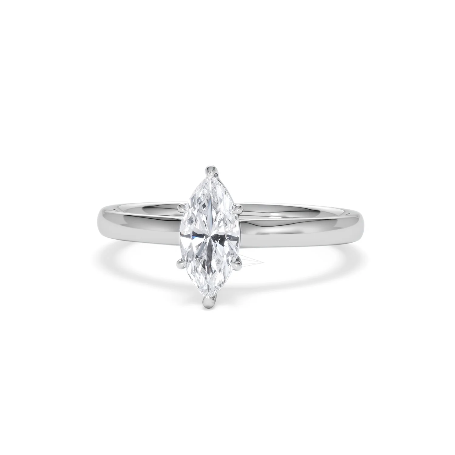 Amora Marquise 0.50ct Lab Diamond Engagement Ring F/VS Set in 18K White Gold - Image 86