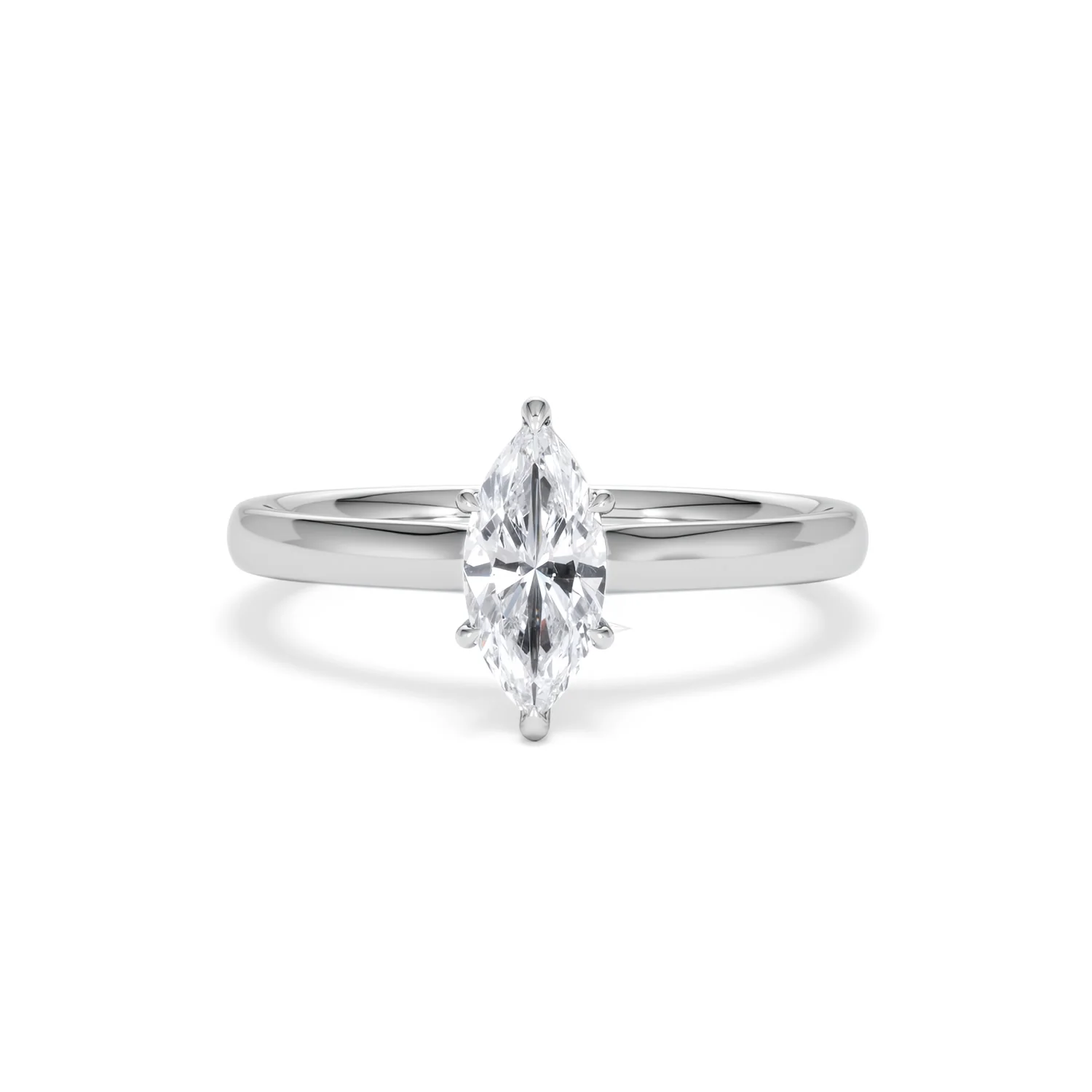Amora Marquise 0.50ct Lab Diamond Engagement Ring F/VS Set in 18K White Gold - Image 87