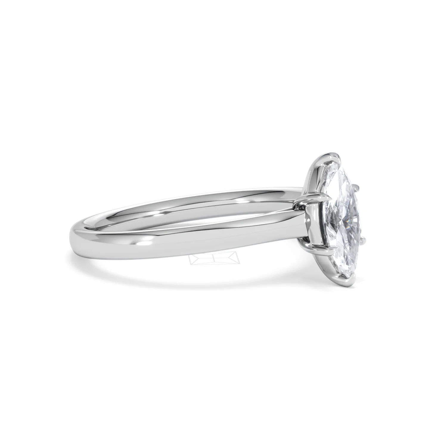 Amora Marquise 0.50ct Lab Diamond Engagement Ring F/VS Set in Platinum - Image 19