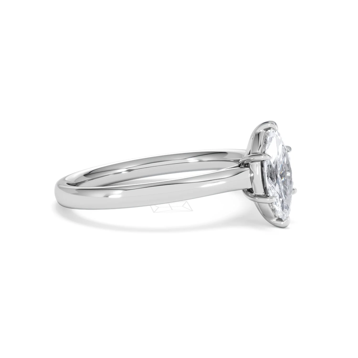 Amora Marquise 0.50ct Lab Diamond Engagement Ring F/VS Set in Platinum - Image 20