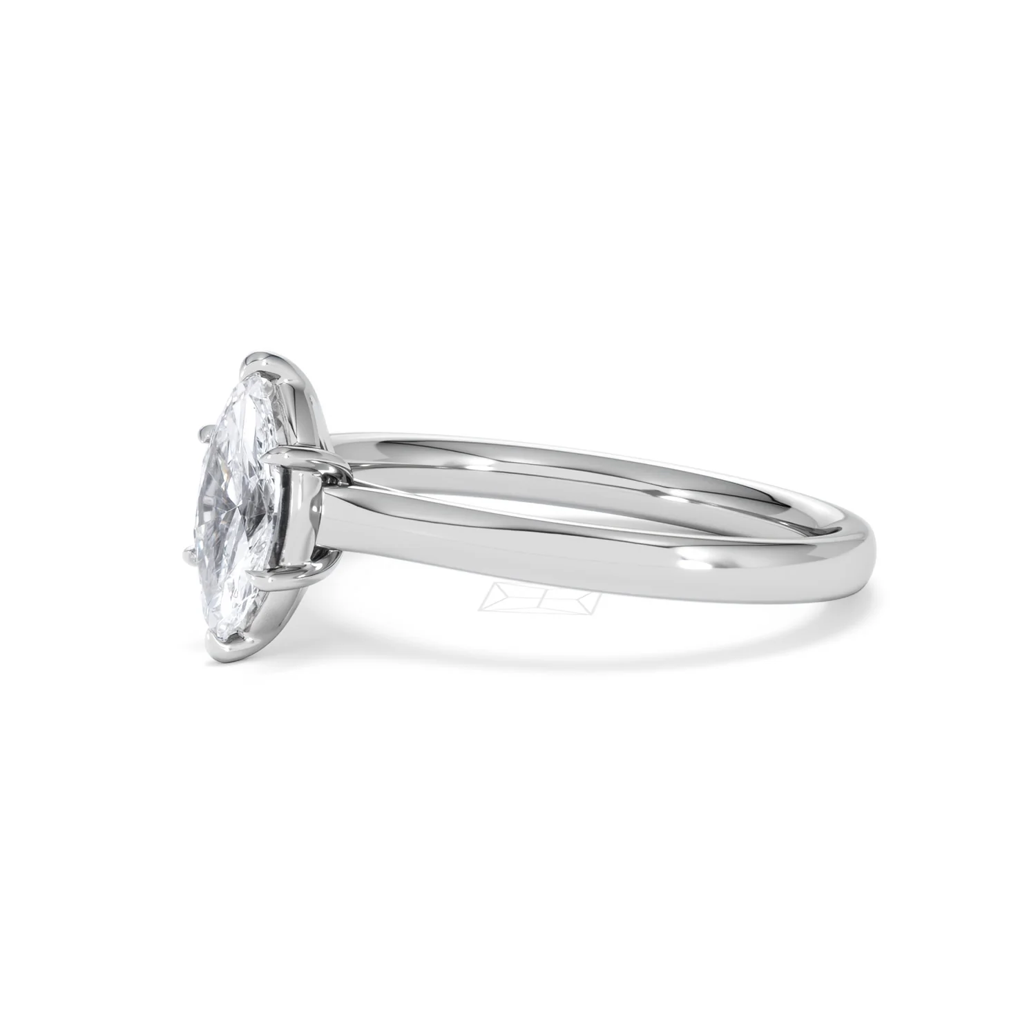 Amora Marquise 0.50ct Lab Diamond Engagement Ring F/VS Set in Platinum - Image 76