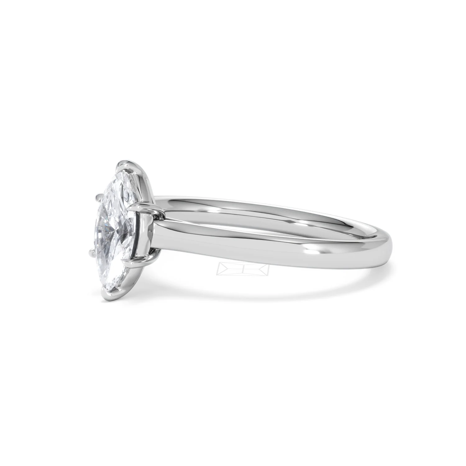 Amora Marquise 0.50ct Lab Diamond Engagement Ring F/VS Set in Platinum - Image 77