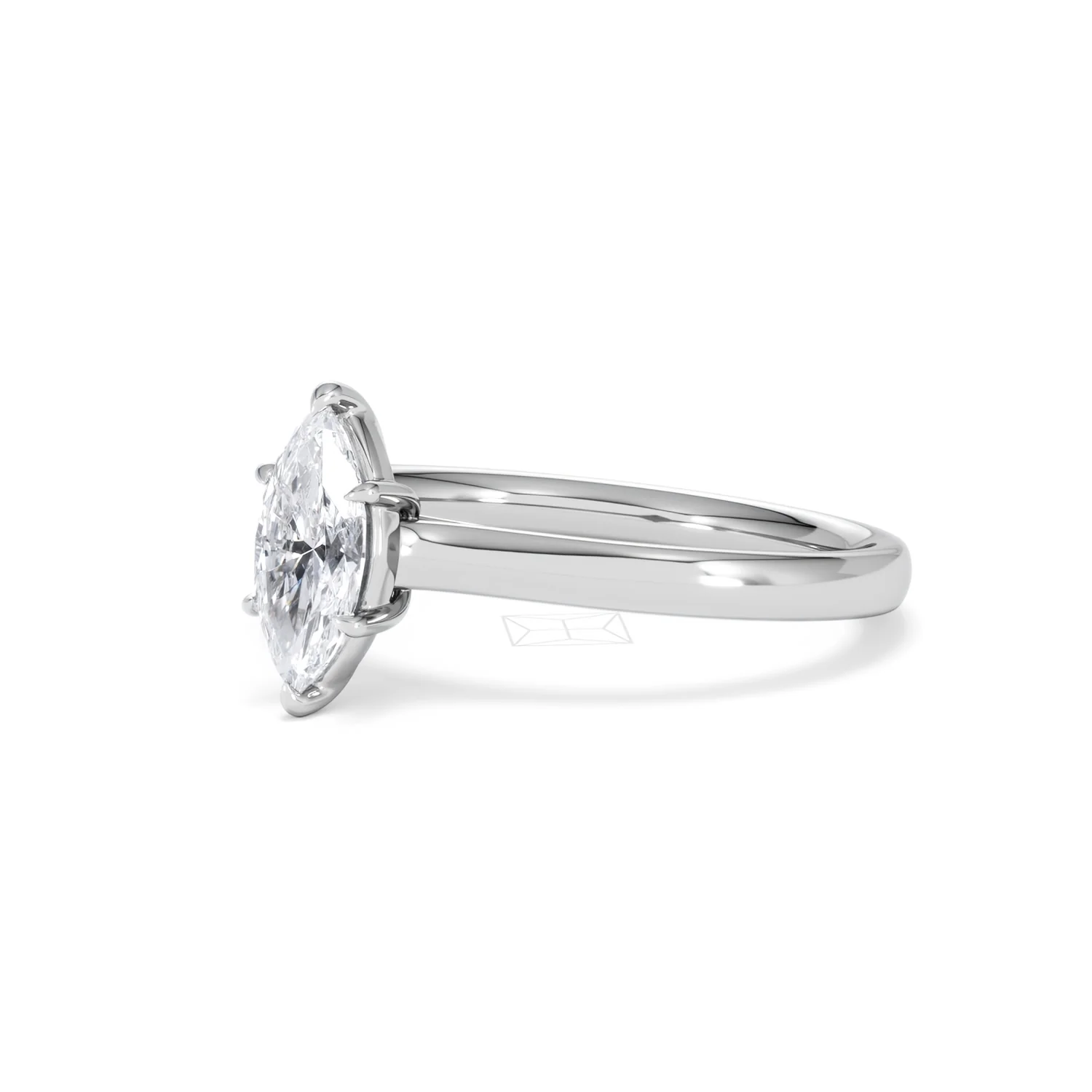 Amora Marquise 0.50ct Lab Diamond Engagement Ring F/VS Set in Platinum - Image 79